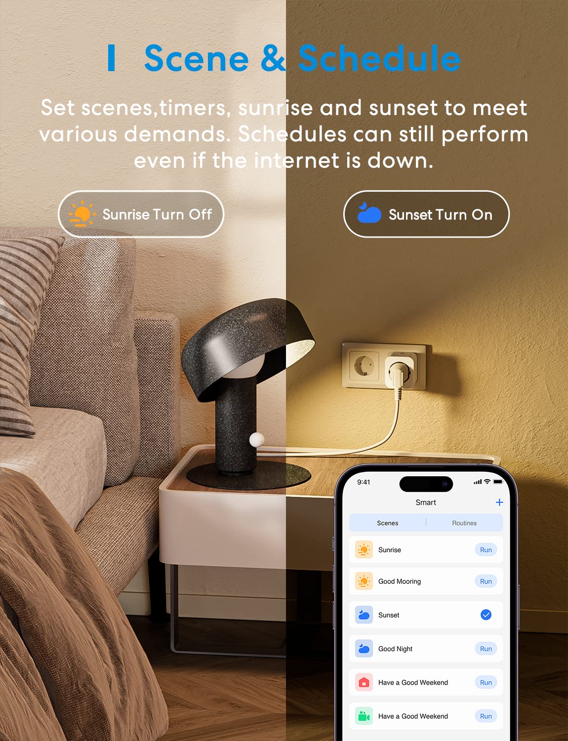Meross Smart Socket with Current Measurement 16 A, Bluetooth WLAN Socket with Timer, Voice and Remote Control, Electricity Meter for Balcony Power Plant, Works with Alexa, Google Home, Pack of 2 WiFi socket with current measurement 2St. - Image 8