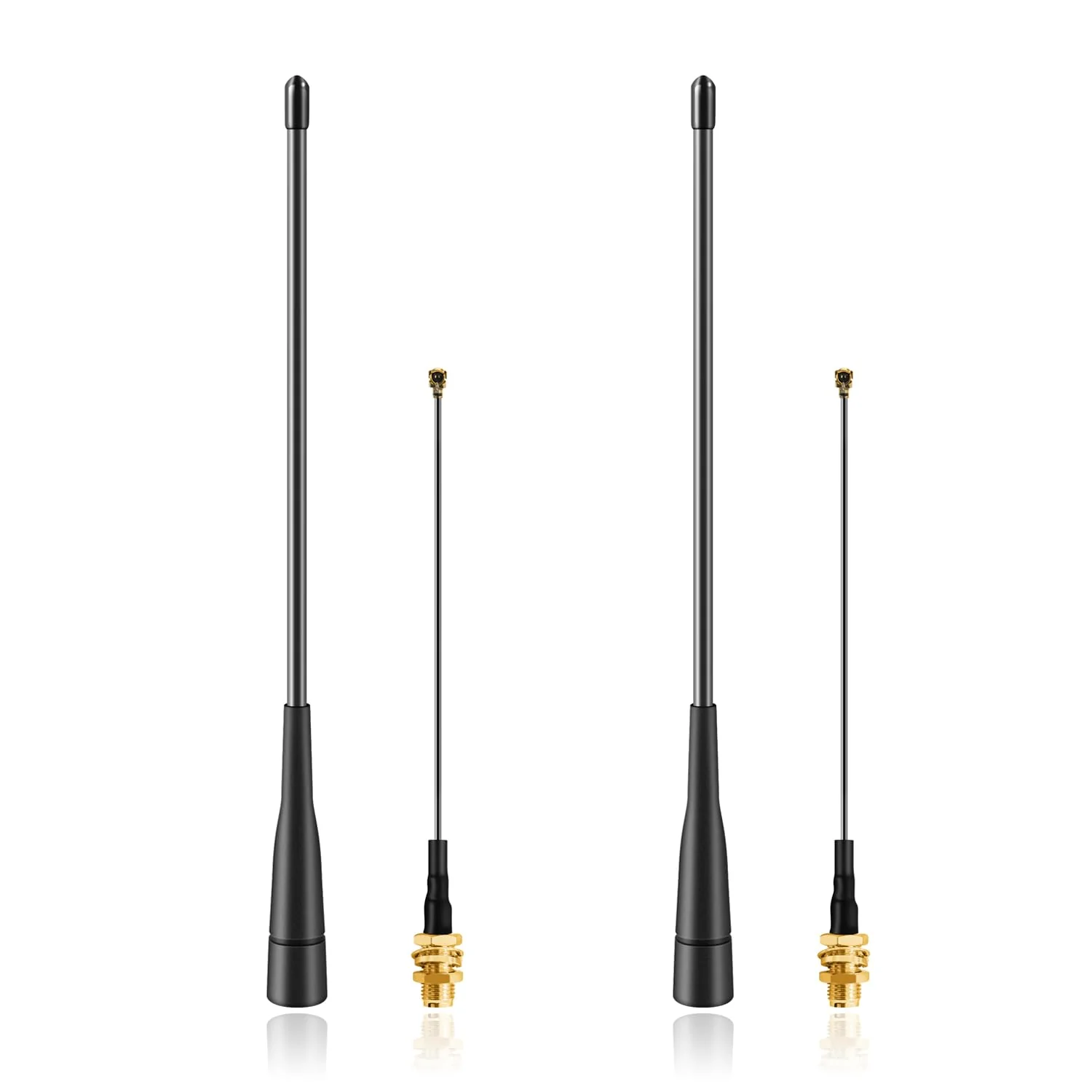 Meshtastic High Gain 915MHz LoRa Whip Antenna, 10dBi Long Range SMA Male Directional Antenna for ESP32 LoRa V3 Development Board 915MHz LoRa Module with 10cm IPEX Extension Cable (2 Sets), Slinkdsco 2 Sets Antenna with 10cm Cable