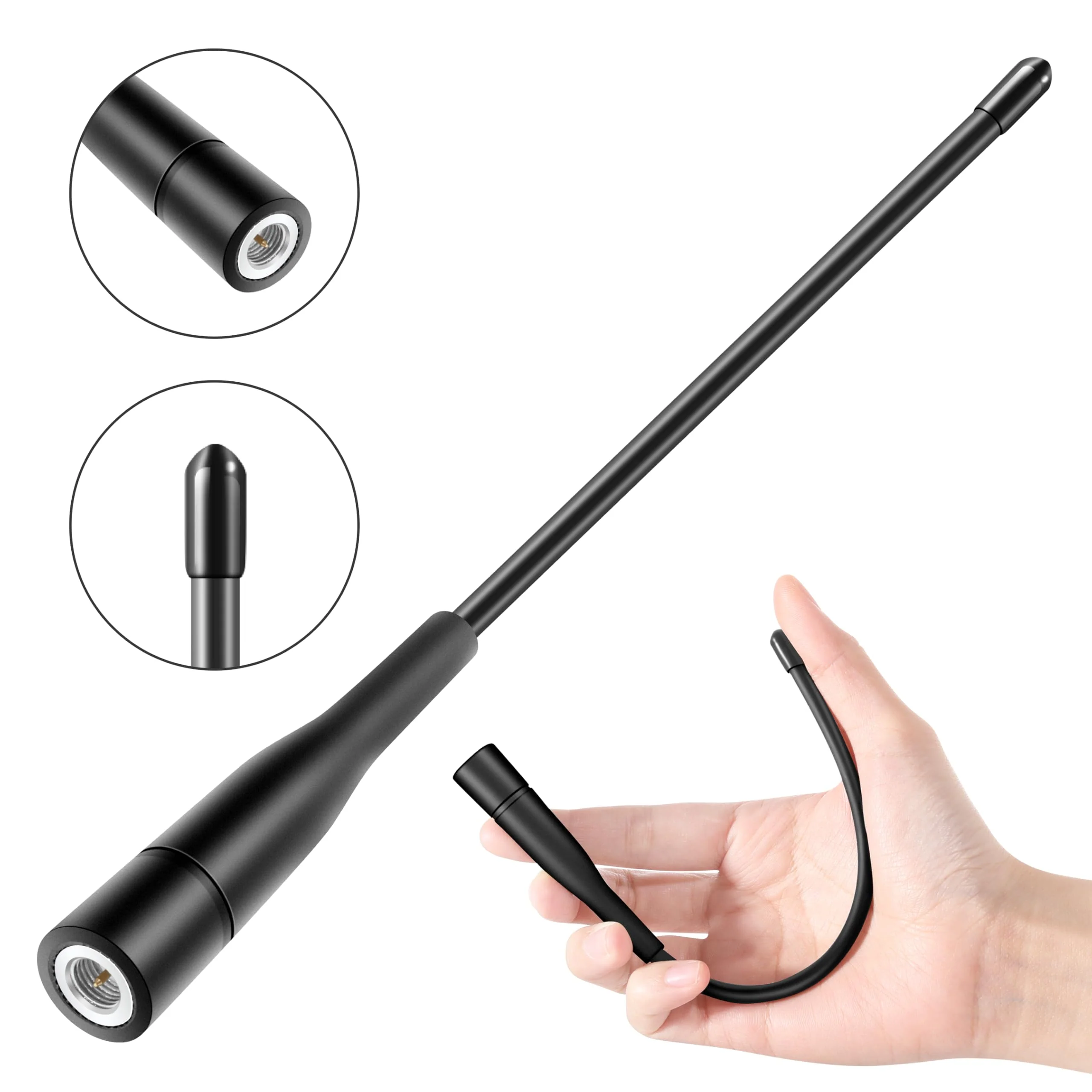 Meshtastic High Gain 915MHz LoRa Whip Antenna, 10dBi Long Range SMA Male Directional Antenna for ESP32 LoRa V3 Development Board 915MHz LoRa Module with 10cm IPEX Extension Cable (2 Sets), Slinkdsco 2 Sets Antenna with 10cm Cable - Image 2