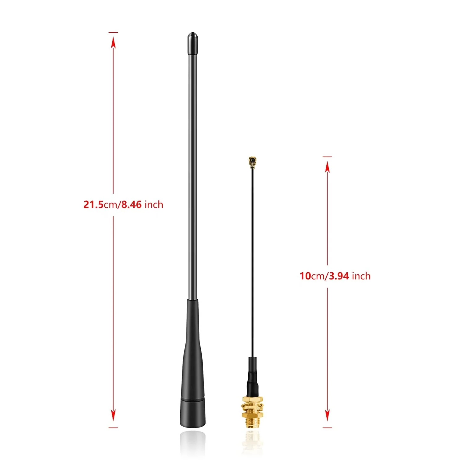 Meshtastic High Gain 915MHz LoRa Whip Antenna, 10dBi Long Range SMA Male Directional Antenna for ESP32 LoRa V3 Development Board 915MHz LoRa Module with 10cm IPEX Extension Cable (2 Sets), Slinkdsco 2 Sets Antenna with 10cm Cable - Image 4