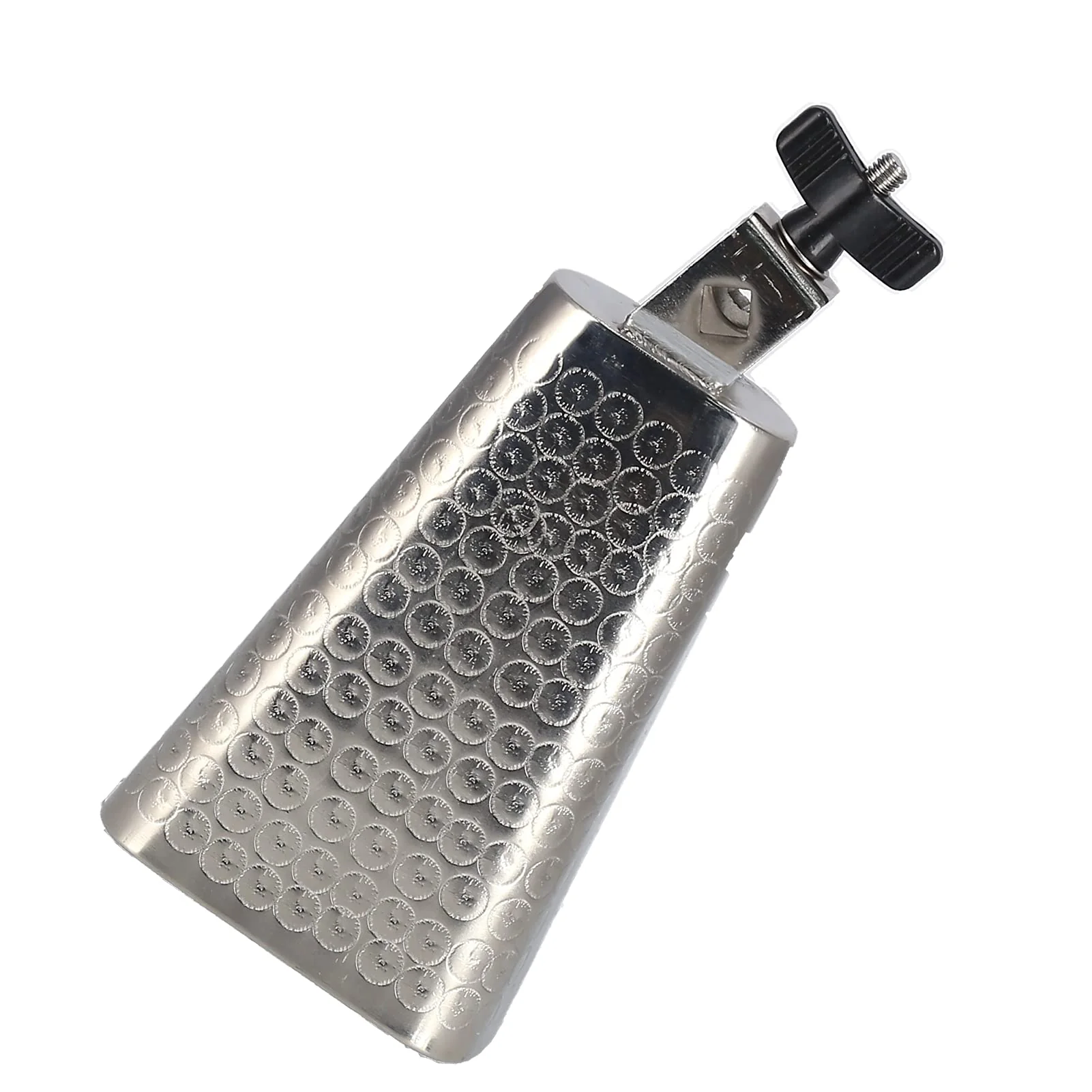 Metal Cowbell, Electroplating Percussion Instrument with Knob for Drum Set