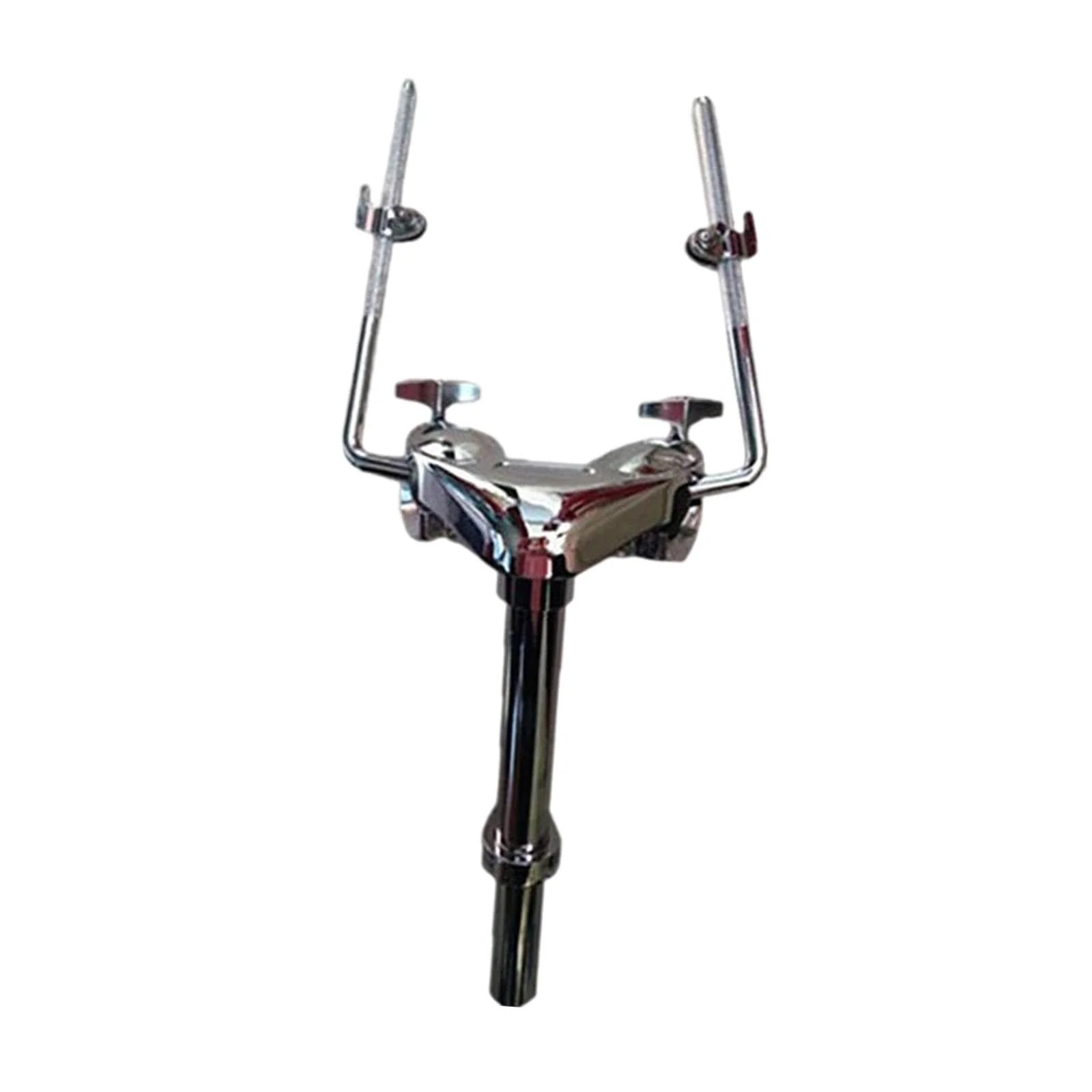 Metal Tom Drum Holder Mount Stable Sturdy for Tom Drum Instrument DIY Replaces Parts, Double Tom Holder