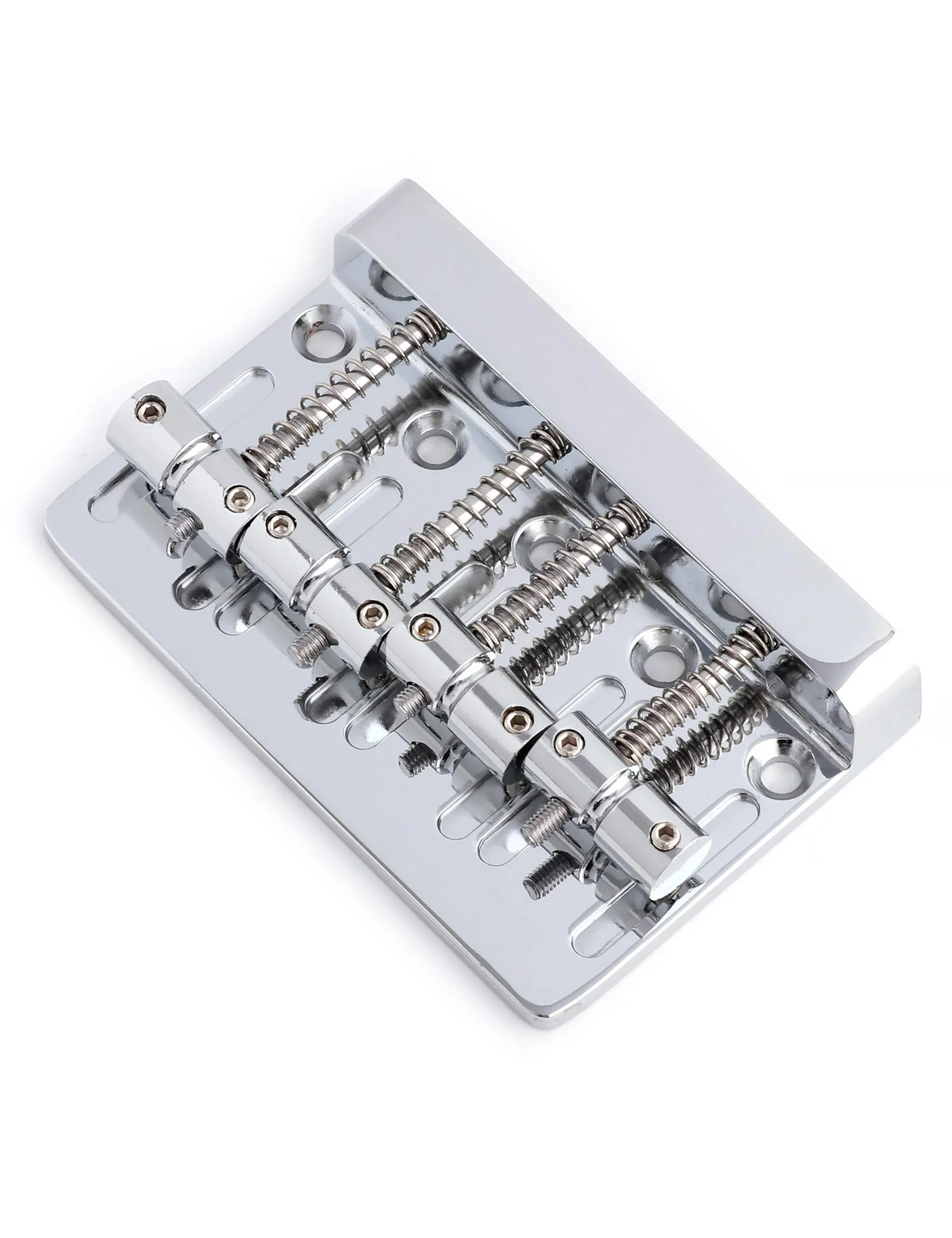 Metallor 4 String Bass Bridge Tailpiece Fixed Saddles for Electric Bass Guitar Jazz Bass or Precision Bass Chrome. - Image 7