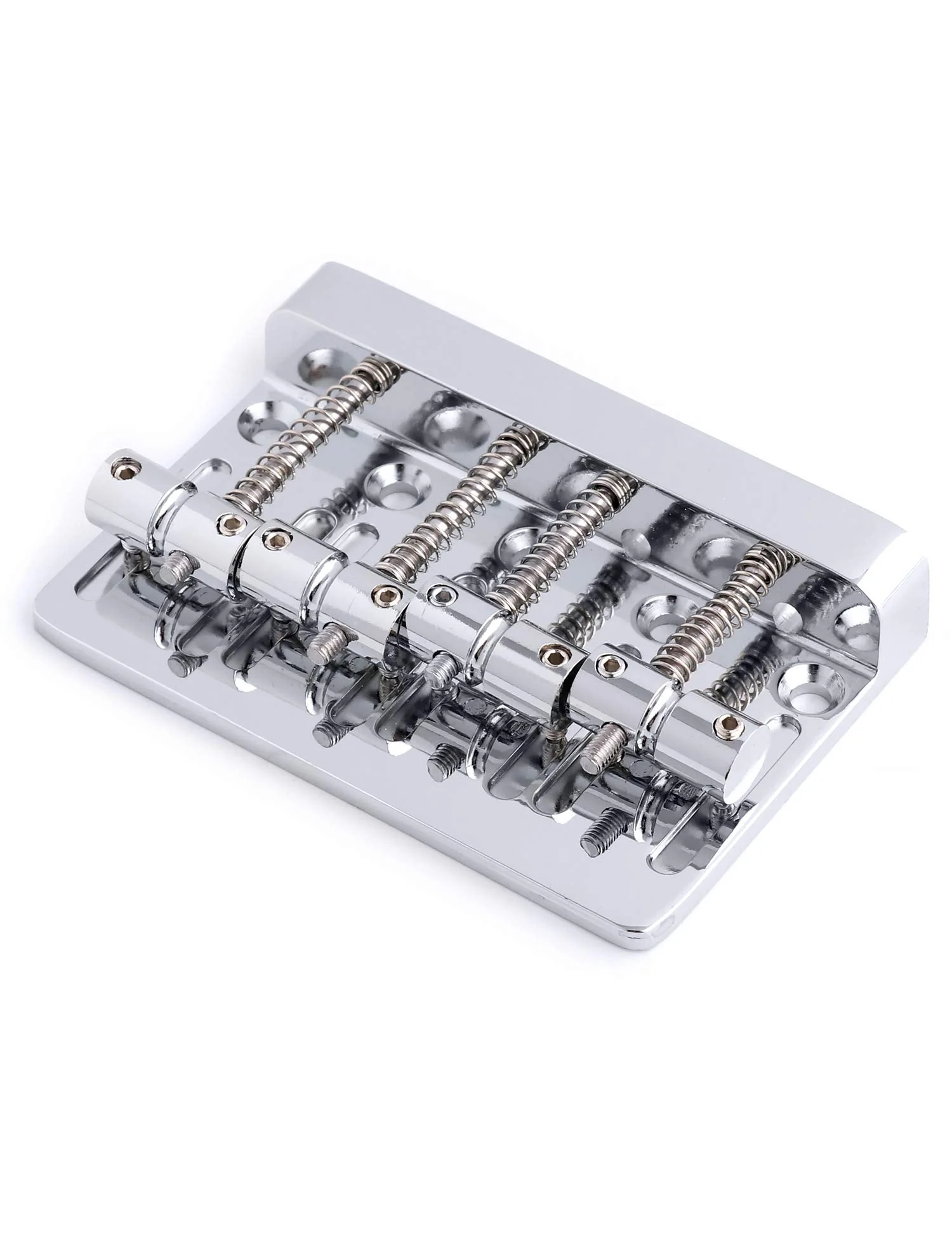 Metallor 4 String Bass Bridge Tailpiece Fixed Saddles for Electric Bass Guitar Jazz Bass or Precision Bass Chrome. - Image 9