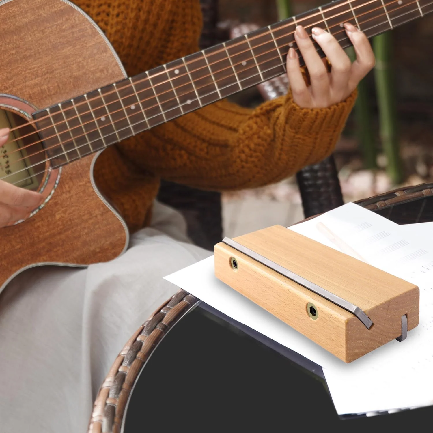 Metallor Guitar Fret Beveling File Wood Guitar Fret Crowning File Chamfering File Wood Cutting Edge Tool Fret End Dressing Guitar Luthier Tool Repair Tools. - Image 9