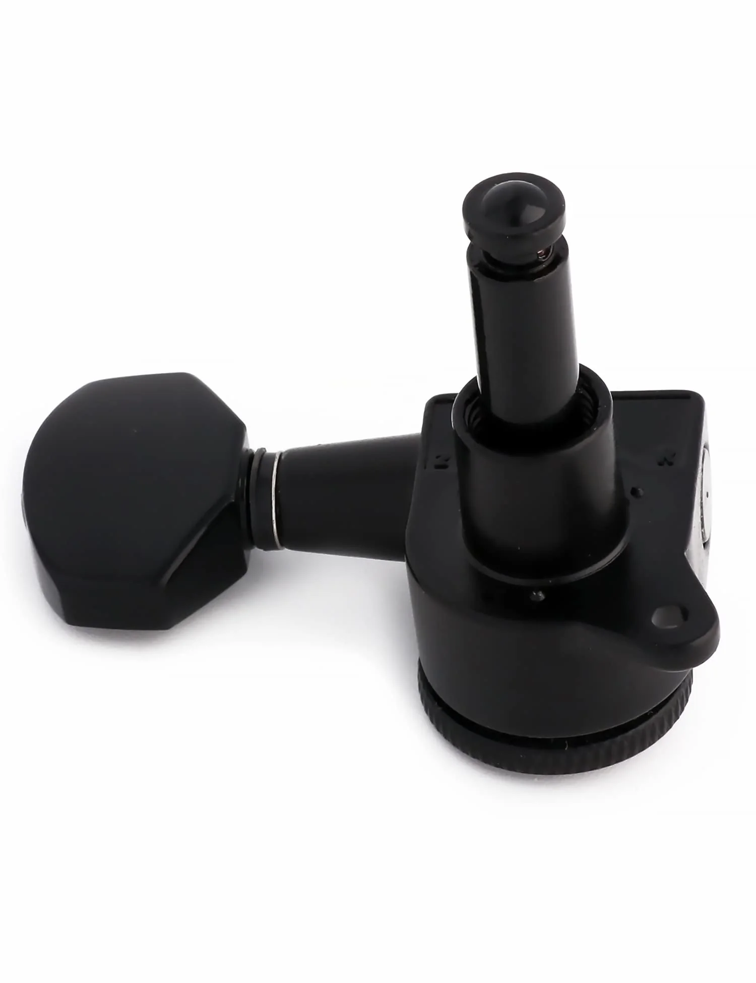 Metallor Locking Guitar String Tuning Pegs 18:1 Gear Ratio Guitar Machines Heads Tuners Tuning Keys 3L 3R for ST TL LP SG Style Electric Guitar or Folk Acoustic Guitar Parts Replacement Black. - Image 8