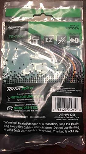 Metra 70-1761 Radio Wiring Harness For Toyota 87-Up Power 4 Speaker Standard Packaging - Image 2
