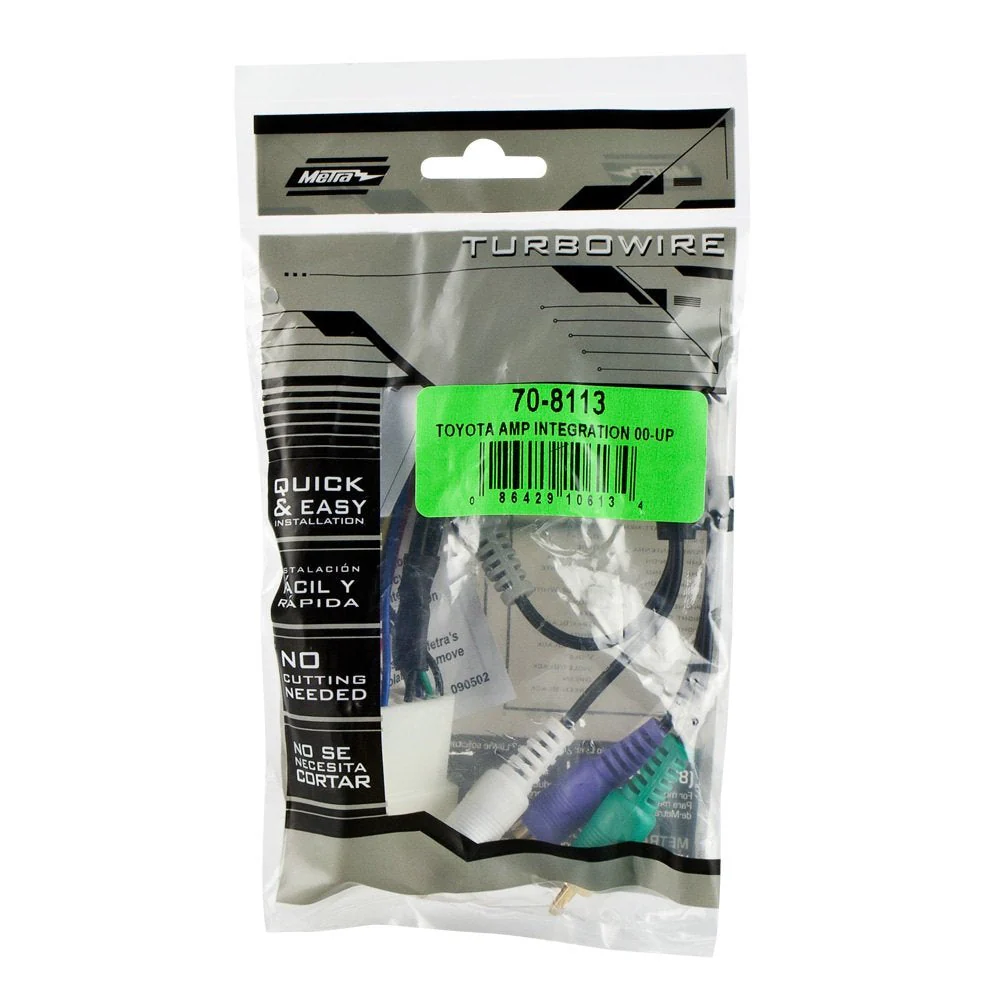 Metra 70-8113 Amplifier Integration Harness for Select 2000-2004 Toyota Vehicles Standard Packaging - Image 2