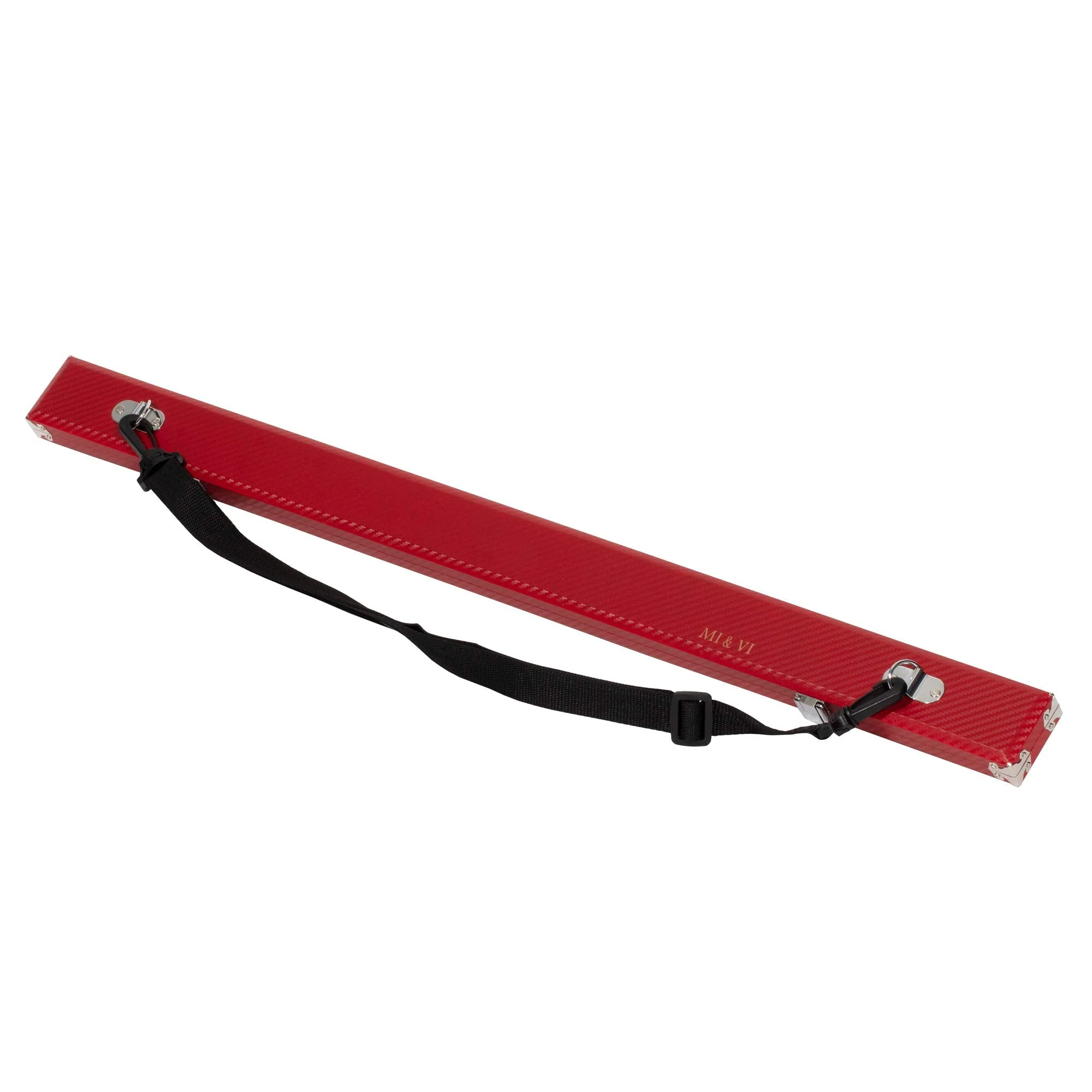 MI&VI High-Density Bow Case for (1) Single Violin/Viola/Cello Bow with Adjustable Shoulder Strap - By MIVI Music (Red) Red