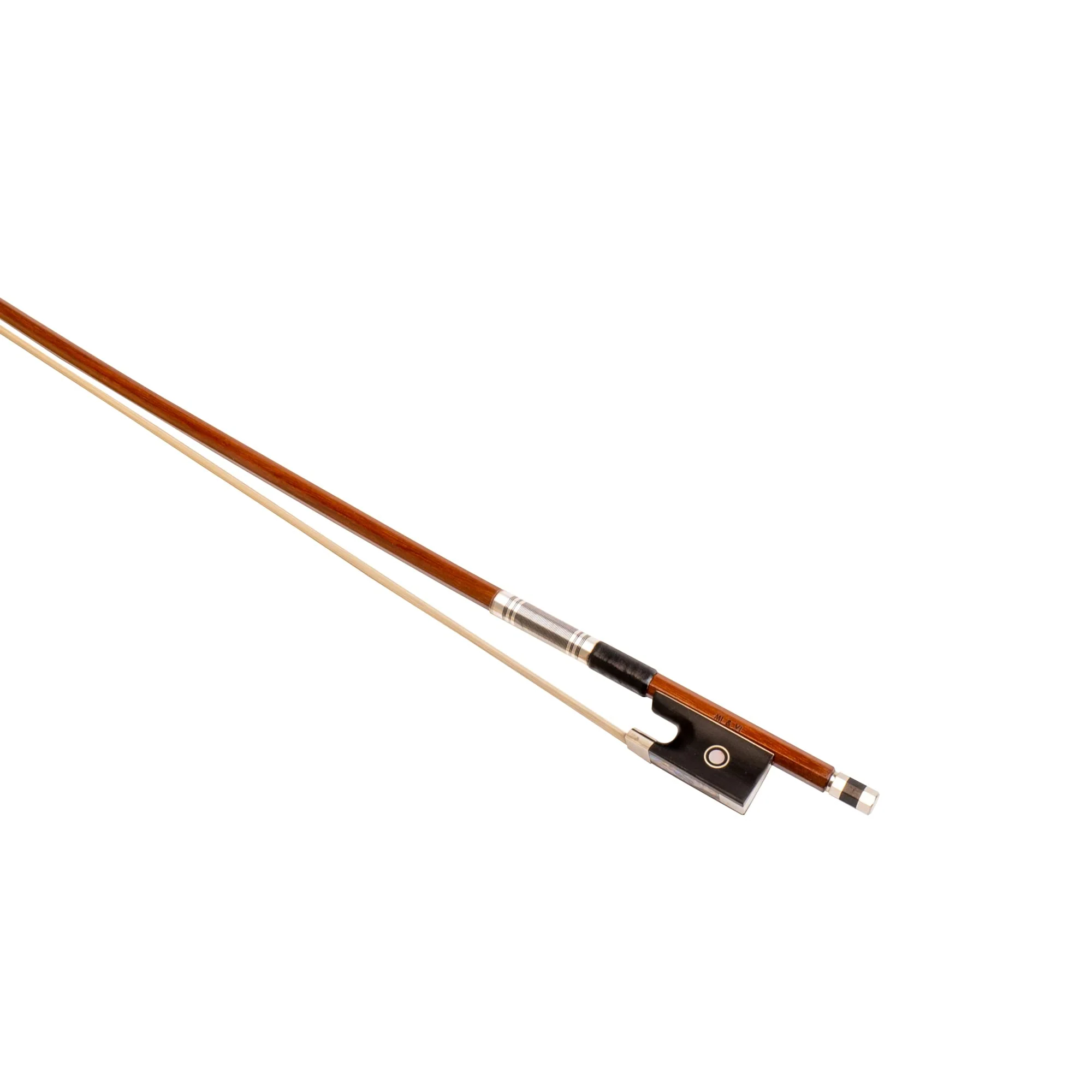 MI&VI NB-530 Classic Violin Bow 4/4 (Full Size) with Bow Soft Bag and Rosin for Bow Hairs Included - Ebony Frog - Well Balanced - Light Weight - Real Mongolian Horse Hair (Violin 4/4) - MI&VI Music Violin 4/4 - Image 4