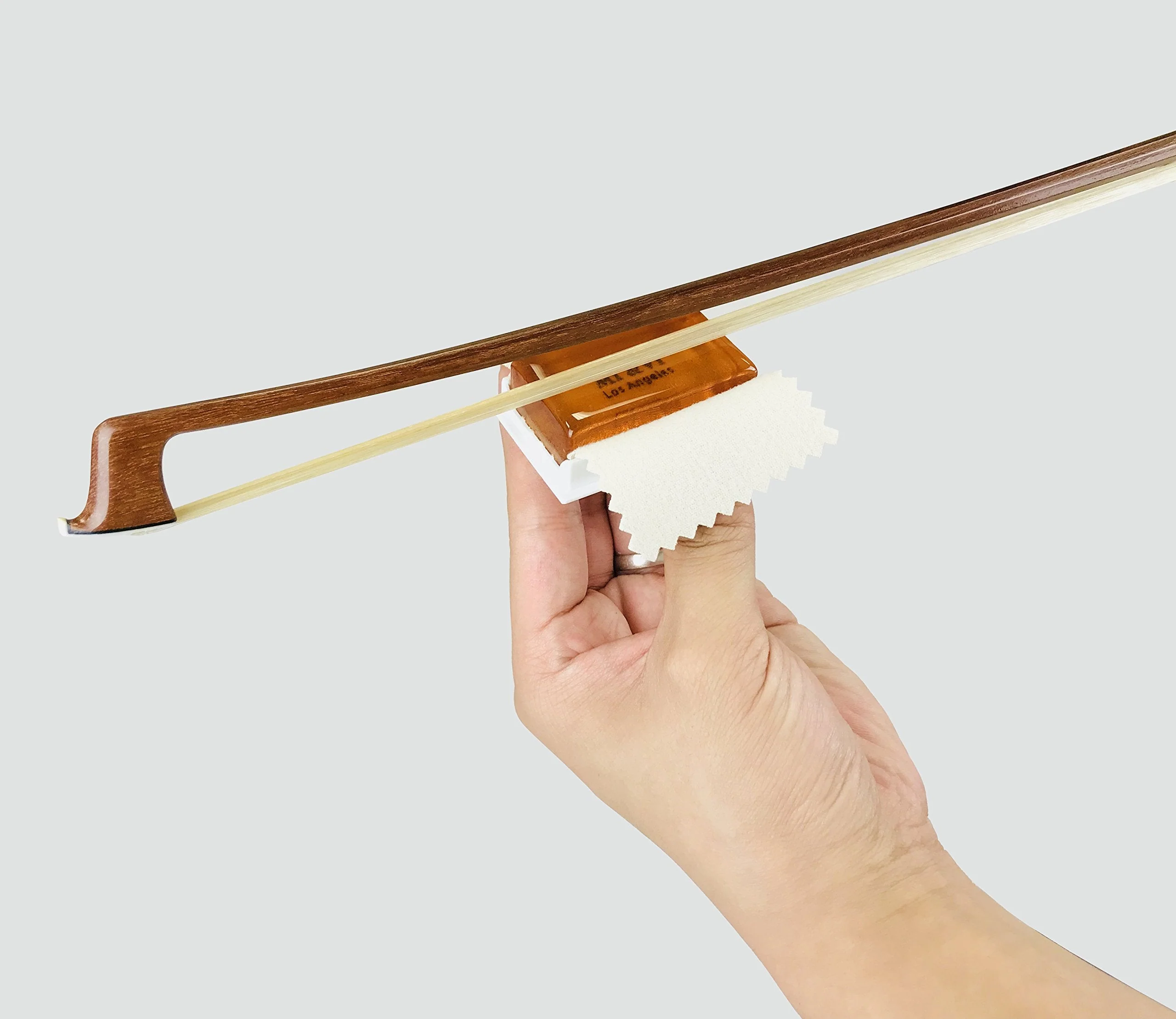 MI&VI NB-530 Classic Violin Bow 4/4 (Full Size) with Bow Soft Bag and Rosin for Bow Hairs Included - Ebony Frog - Well Balanced - Light Weight - Real Mongolian Horse Hair (Violin 4/4) - MI&VI Music Violin 4/4 - Image 7