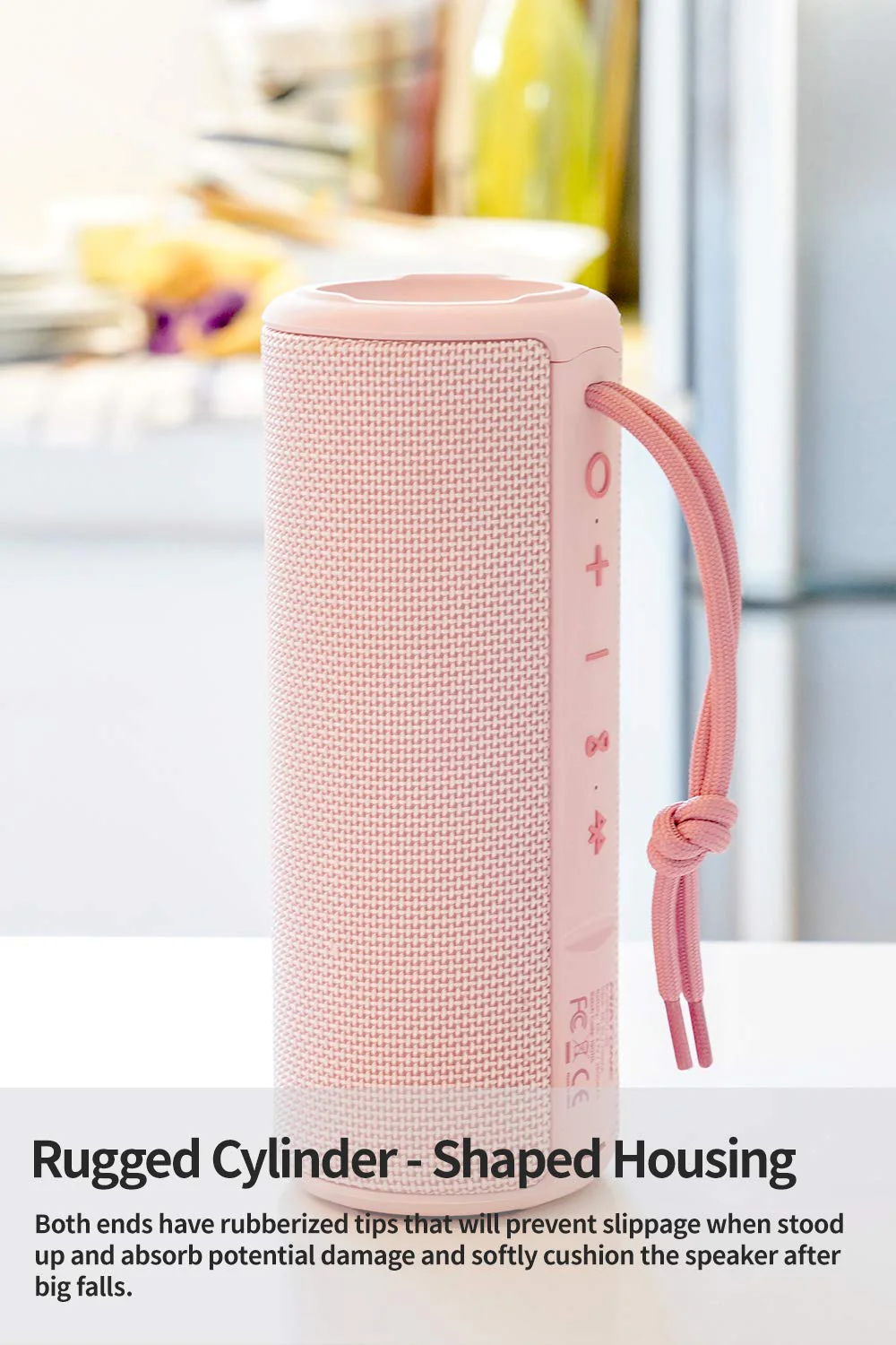 MIATONE Outdoor Portable Bluetooth Speaker Wireless Waterproof - Pink - Image 6