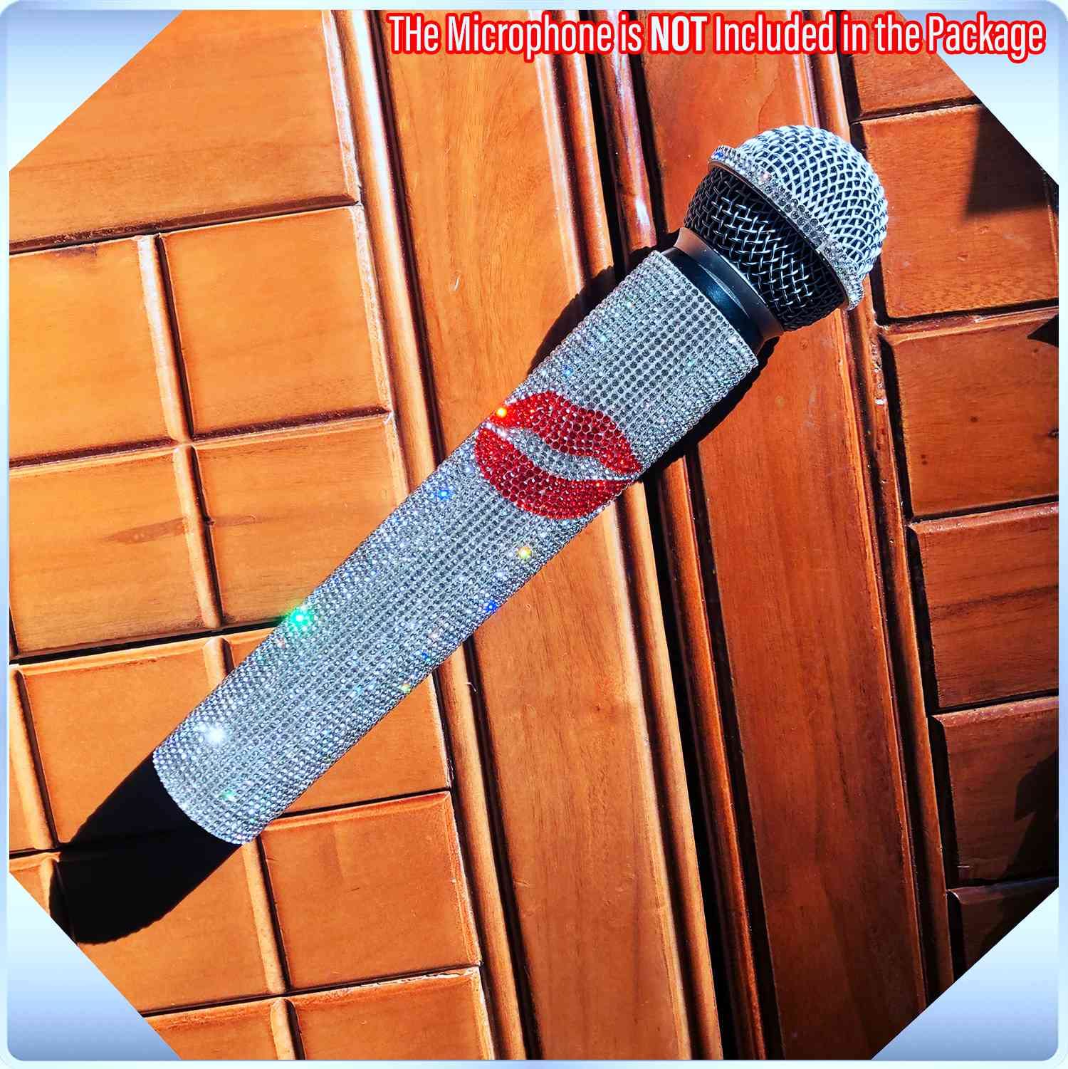 Mic Sleeve for Universal Wireless Microphone Handheld Glitter Shining on Wedding Party Live Tours TV Shows (Mic NOT Included) - Image 7