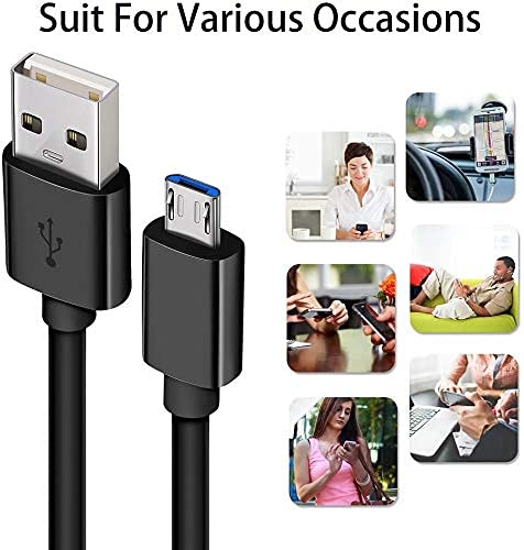 Micro USB Cable,2Pack Extra Long Android Charger Cable 10Ft 6Ft, EnduringFast Phone Charger Cord Android USB Charging Cable Fit for Samsung Galaxy S7 S6 S7 Edge S5,Note 5 4,LG G4,HTC,PS4,Camera,MP3 - Image 7