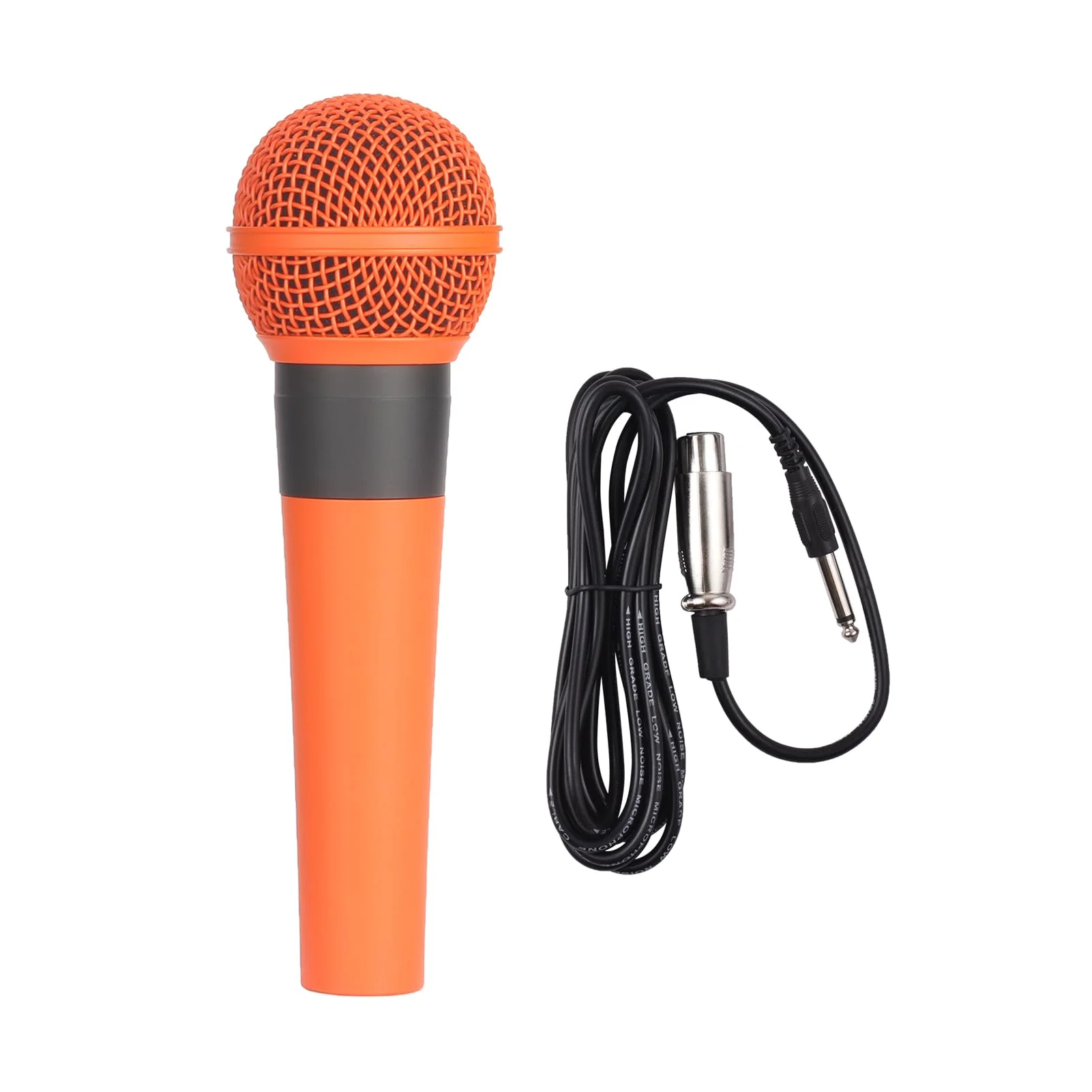 Microphone For Singing, Metal Karaoke Microphone, Dynamic Microphone, Handheld Wired Microphone, Connect With Any 6.5mm Or 3.5mm Microphone Interface Audio Equipment (Orange) Orange