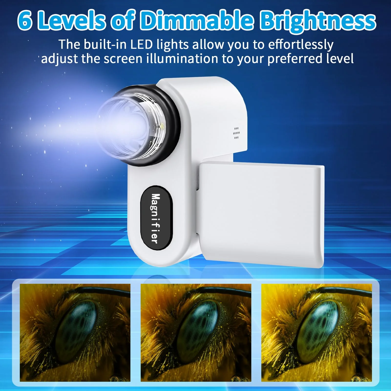 Microscope for Kids - 1000X Portable Kids Microscope Handheld Microscope | Telescope and Microscope with 32GB SD Card | Photo and Video Mini Microscope | Science Kits for Kids Over 3 Years Old White - Image 7