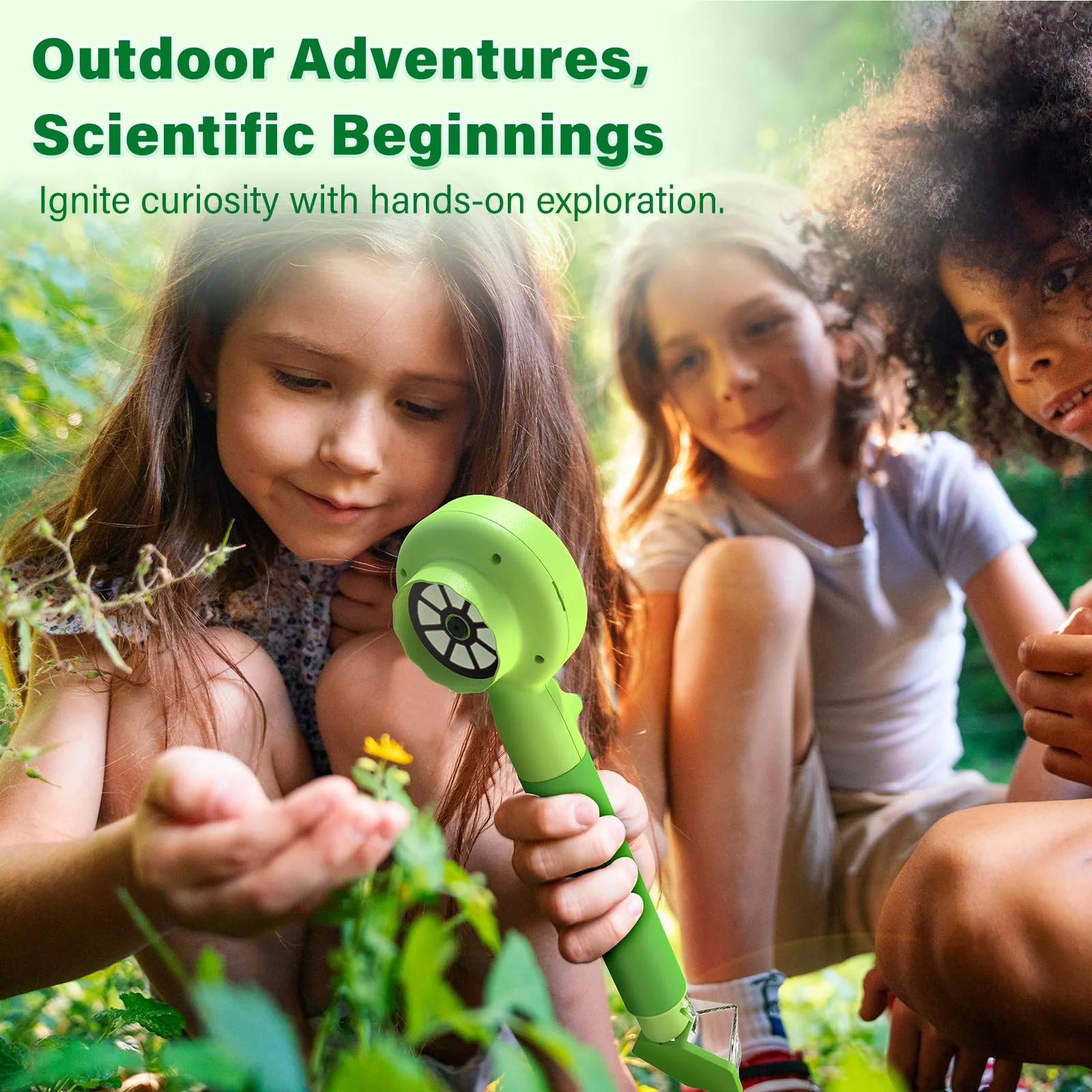 Microscope for Kids with Bug Catcher, 1080P HD Digital Handheld Portable Kids Microscope, 2 in 1 STEM Science Educational Learning Kit Christmas Birthday Gifts Toys for 3-15 Boys & Girls (Green) Bug Catcher & Microscope Kits Green - Image 5