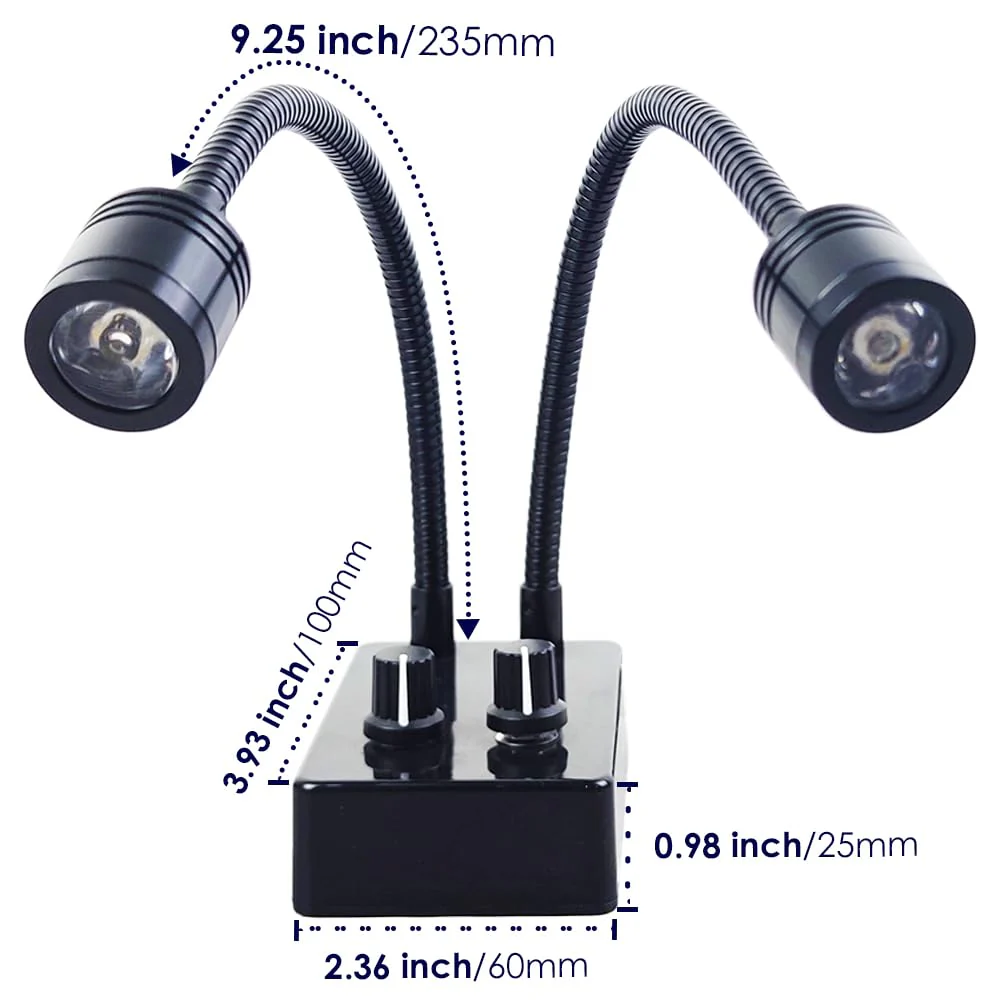Microscope Light Source, USB Desk Dual Gooseneck Lights LED Mini Spot Light Illuminator for Stereo Microscope Camera Industrial Video Zoom C Mount Lens for Repair Soldering PCB Lab - Image 5