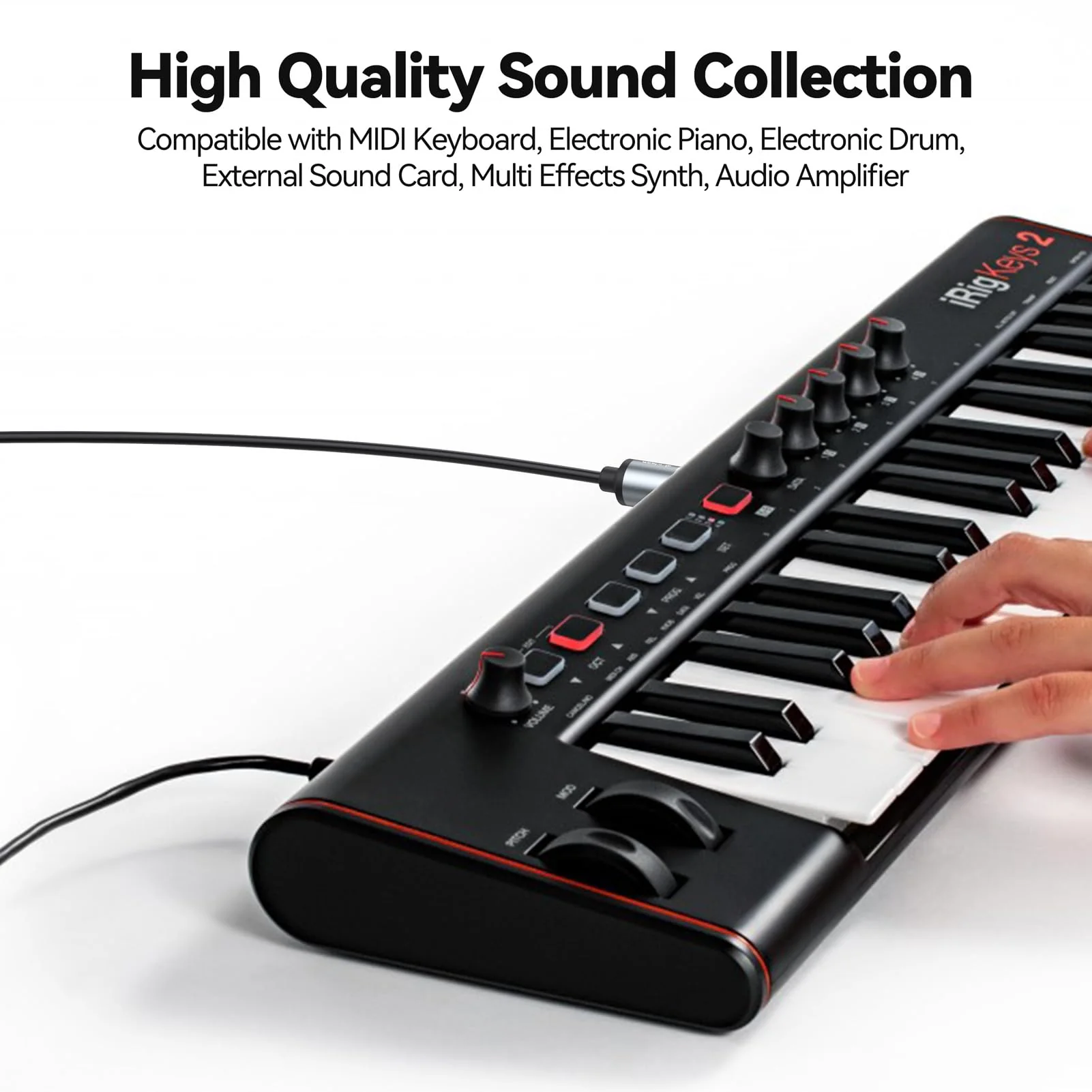 MIDI Cable 3ft, 5 Pin DIN MIDI Cables 3 feet, MIDI Cord Male to Male Compatible with MIDI Keyboard Electronic Piano Electronic Drum Audio Amplifier Multi Effects Synth External Sound Card 1 Pack - Image 2