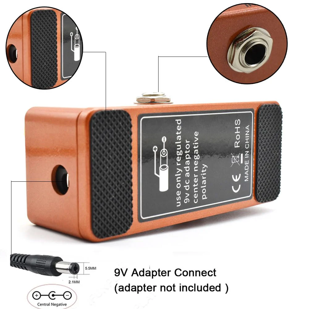 Mini B-Box Preamp Pedal Electric Guitar Effect with Overdrive Function Preamp Effect Single Pedal (B-Box Preamp) - Image 5