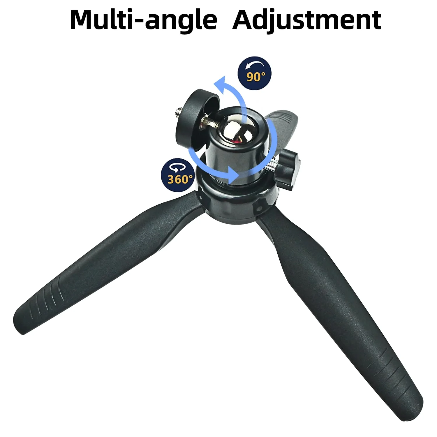Mini Desktop Tripod Stand with 6.3 inch Universal 1/4 Screw Ballhead for Projectors, DSLR Cameras, Webcams, Smartphones, and Selfie Sticks - Black Angle Adjustable pt-101 tripod - Image 5