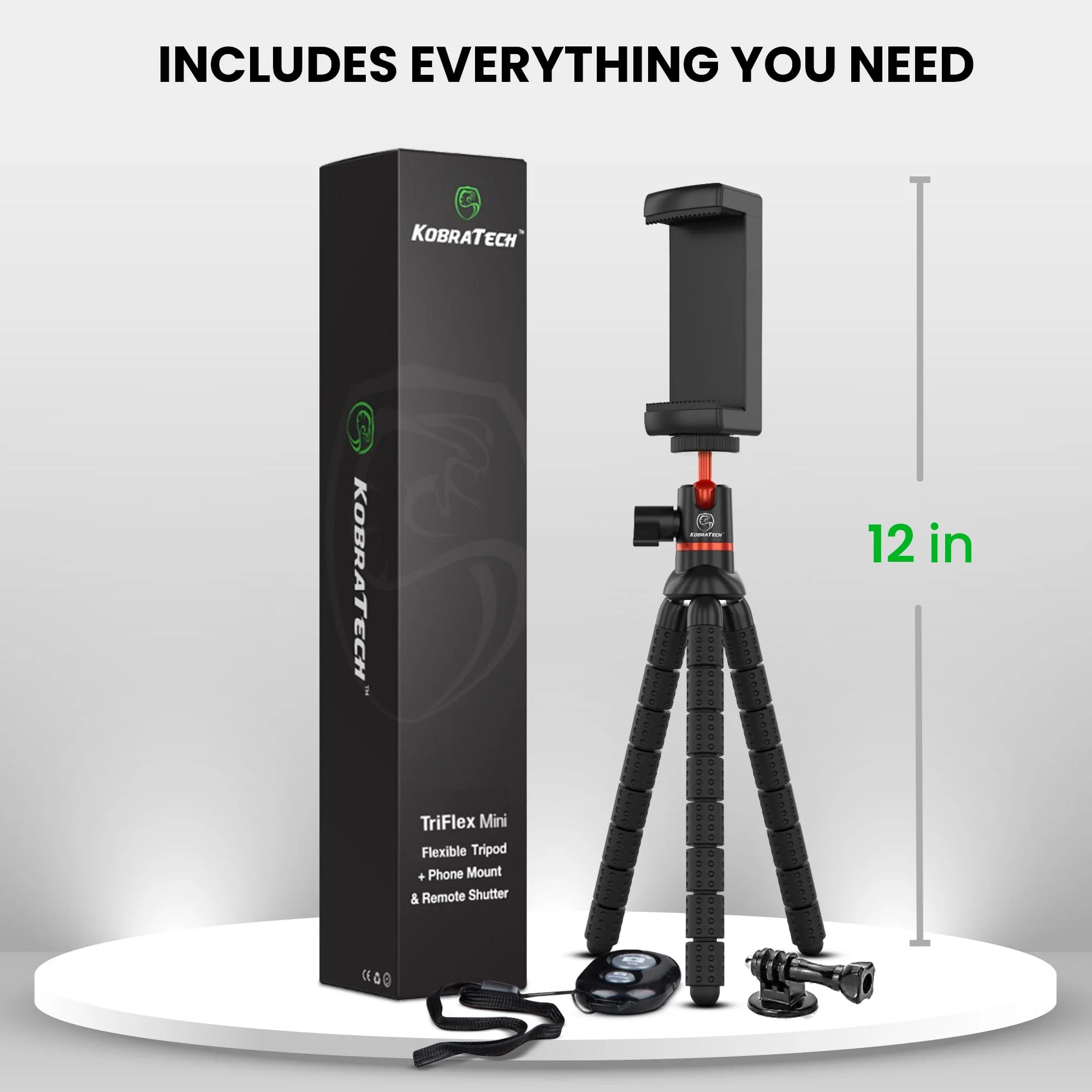 Mini Flexible Tripod for Cell Phones - iPhone Tripod Stand with Wireless Remote Shutter - Fits Any Phone - Portable, Small Travel Tripod for iPhone, Android, Camera & GoPro - Image 7
