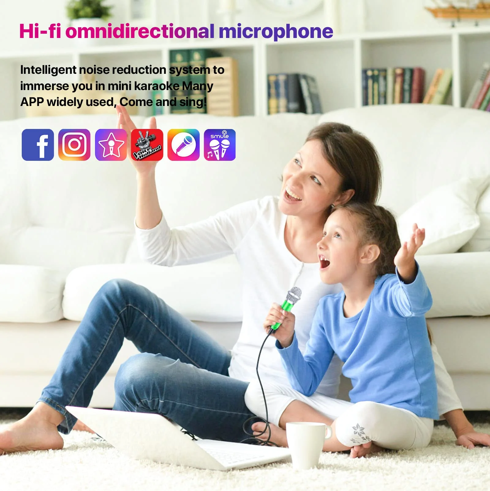 Mini Microphone,Tiny Microphone,Phone Microphone, Asmr Microphone,Mini Karaoke Microphone,forVoiceRecording Chatting and Singing on iPhone,Android,PC(Green) Green - Image 4
