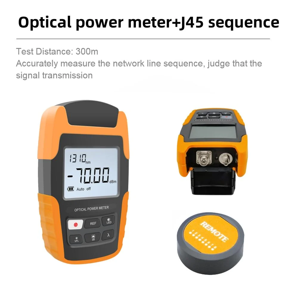 Mini Optical Power Meter,4-in-1 Portable Fiber Optical Power Meter with Universal FC/SC/ST Interface and Built-in 2Mw Visual Fault Locator,10 Wavelengths OPM530-07 - Image 4