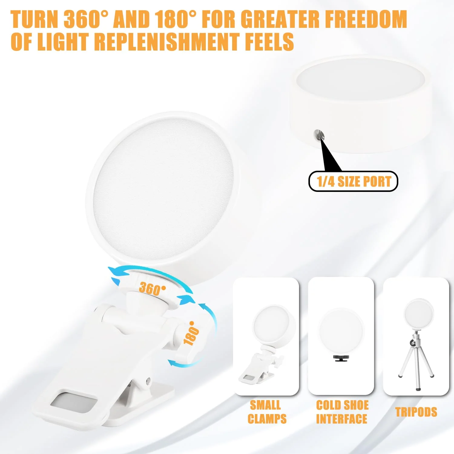 Mini Ring Light for Phone, Starkik 60 LED Phone Light with Rechargeable and 3 Light Modes, Magnetic Back Selfie Light for iPhone and Laptop- Perfect for Selfie/Makeup/Video Conference/TikTok (White) - Image 3