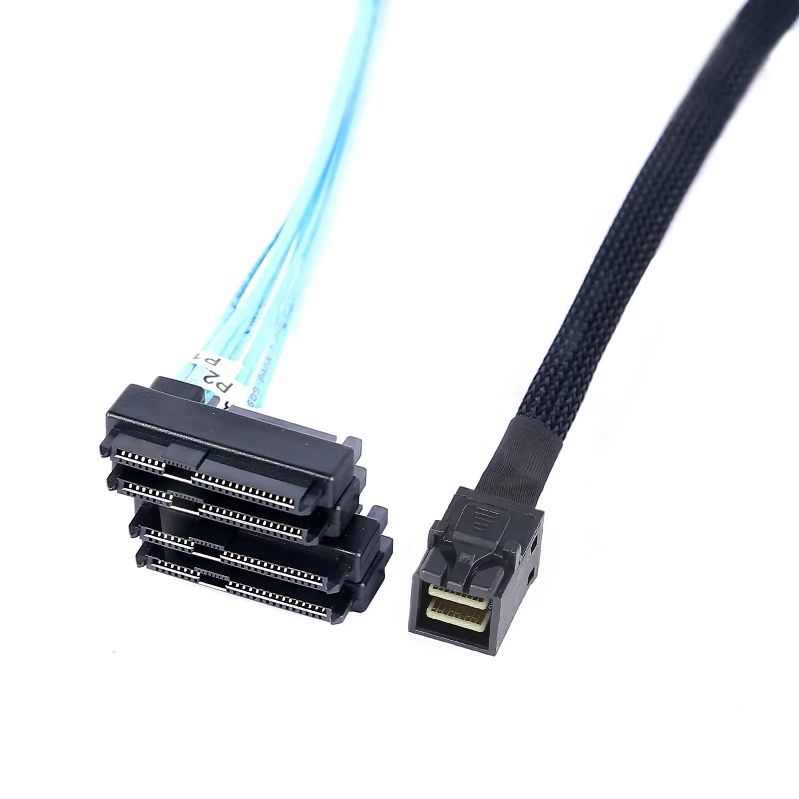 Mini SAS to SAS Cable: 1M SFF-8643 to SAS SFF-8643 to SFF-8482 Connector 4X SAS with SATA Power Adapter Cable (3.3FT) 3.3FT 1Pack - Image 5