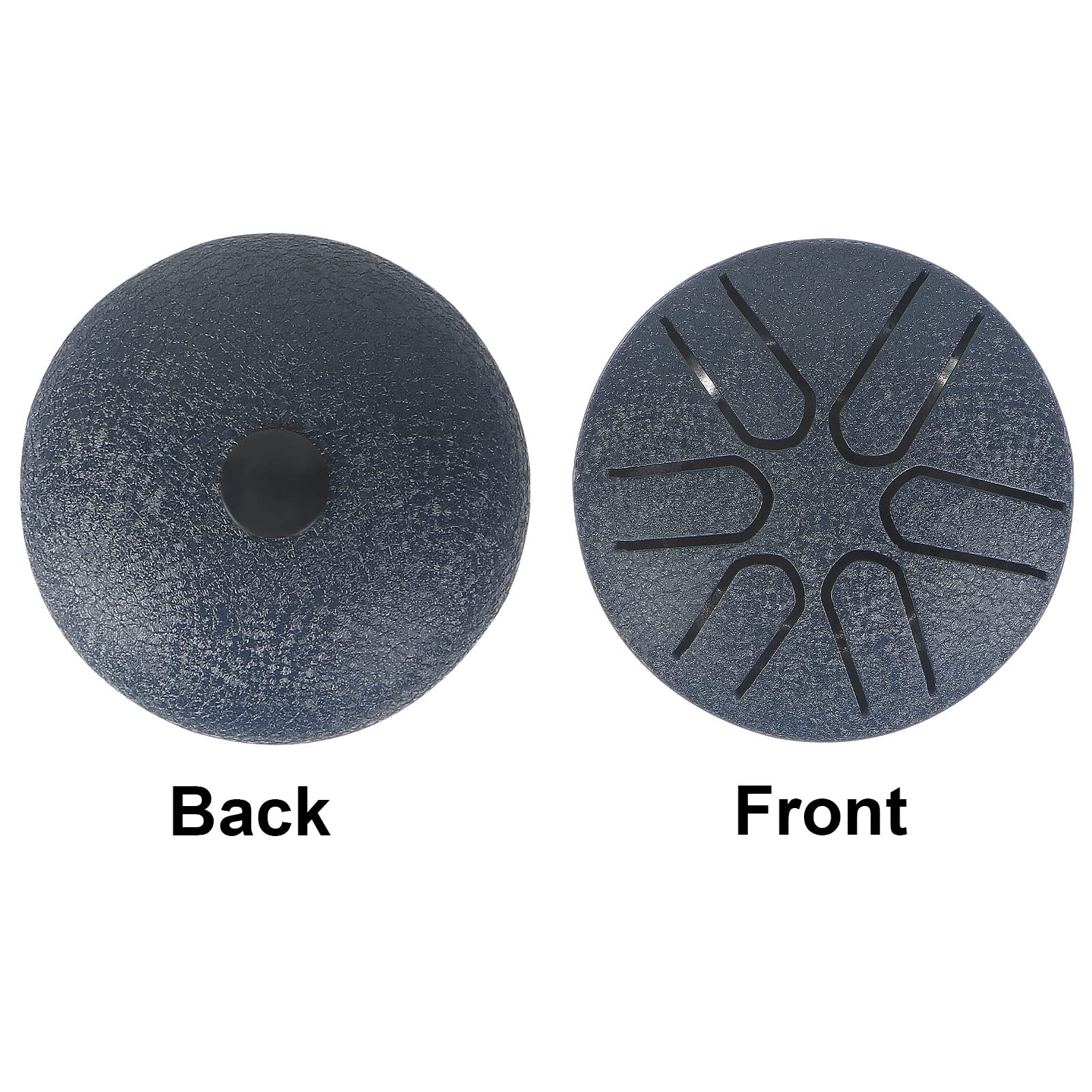 Mini Steel Tongue Drum, Horse 3 Inch 6 Tones Tank Drum C Key Percussion Steel Drum Kit with Drum Mallets Note Stickers(3 Inch 6 Tones) 3 Inch 6 Tones Dark Blue - Image 3