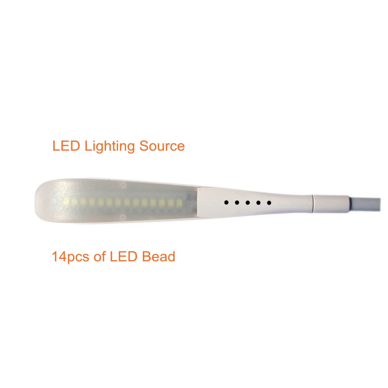 Mini USB Light for Laptop, Flexible USB Keyboard Light, Dimmable USB Lamp(14-LED-Bead, 3-Level Adjustable Brightness, On/Off Touch Switch, White) - Image 4