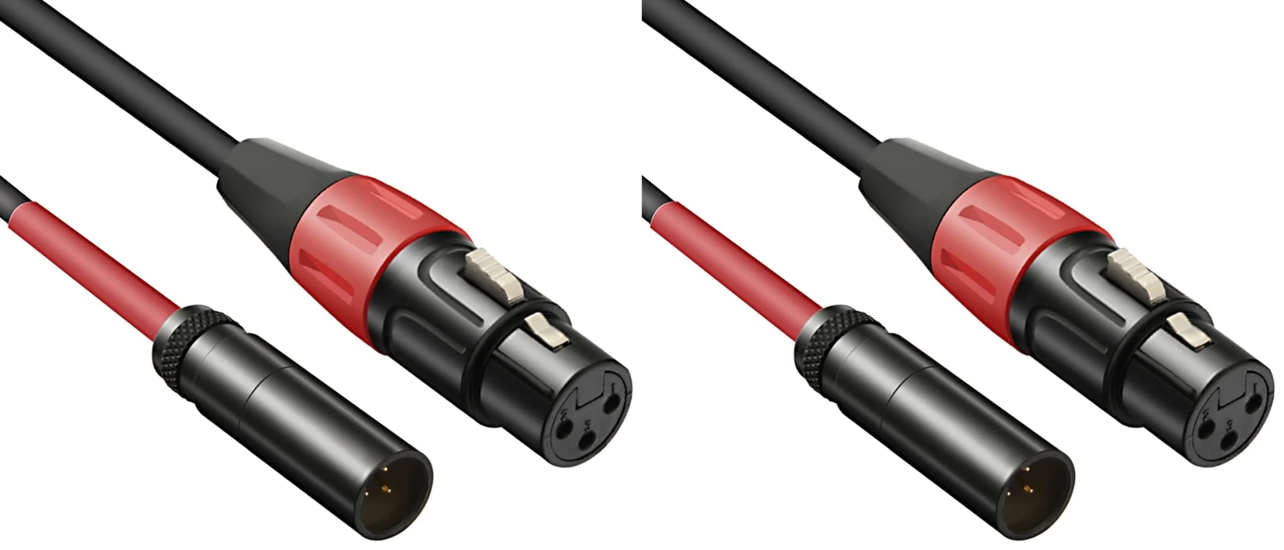 Mini XLR Male to XLR Female Microphone Audio Cable for Blackmagic Pocket 4K Camera Video Assist 4K - 1ft (Pack of 2) 1 feet (Pack of 2)