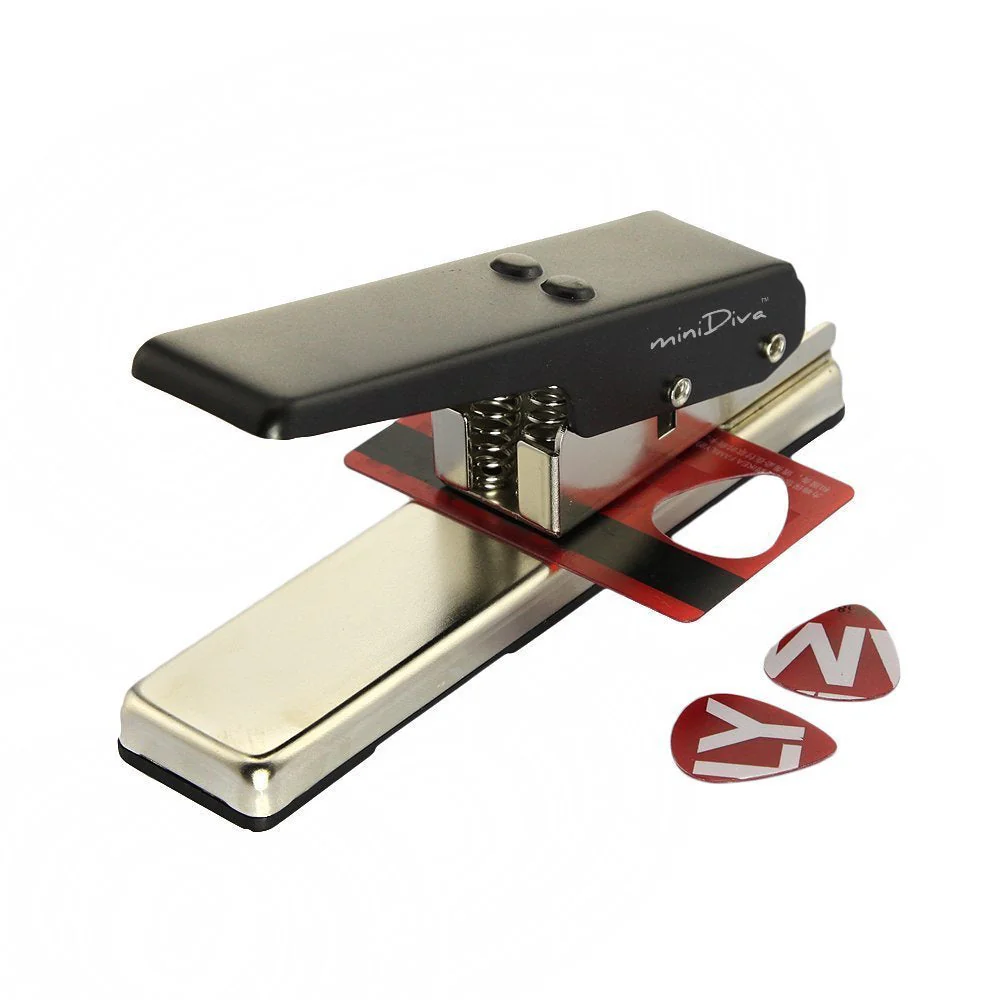 Minidiva Professional Guitar Plectrum Punch Picks Maker Card Cutter DIY Own Pick (Black) Black