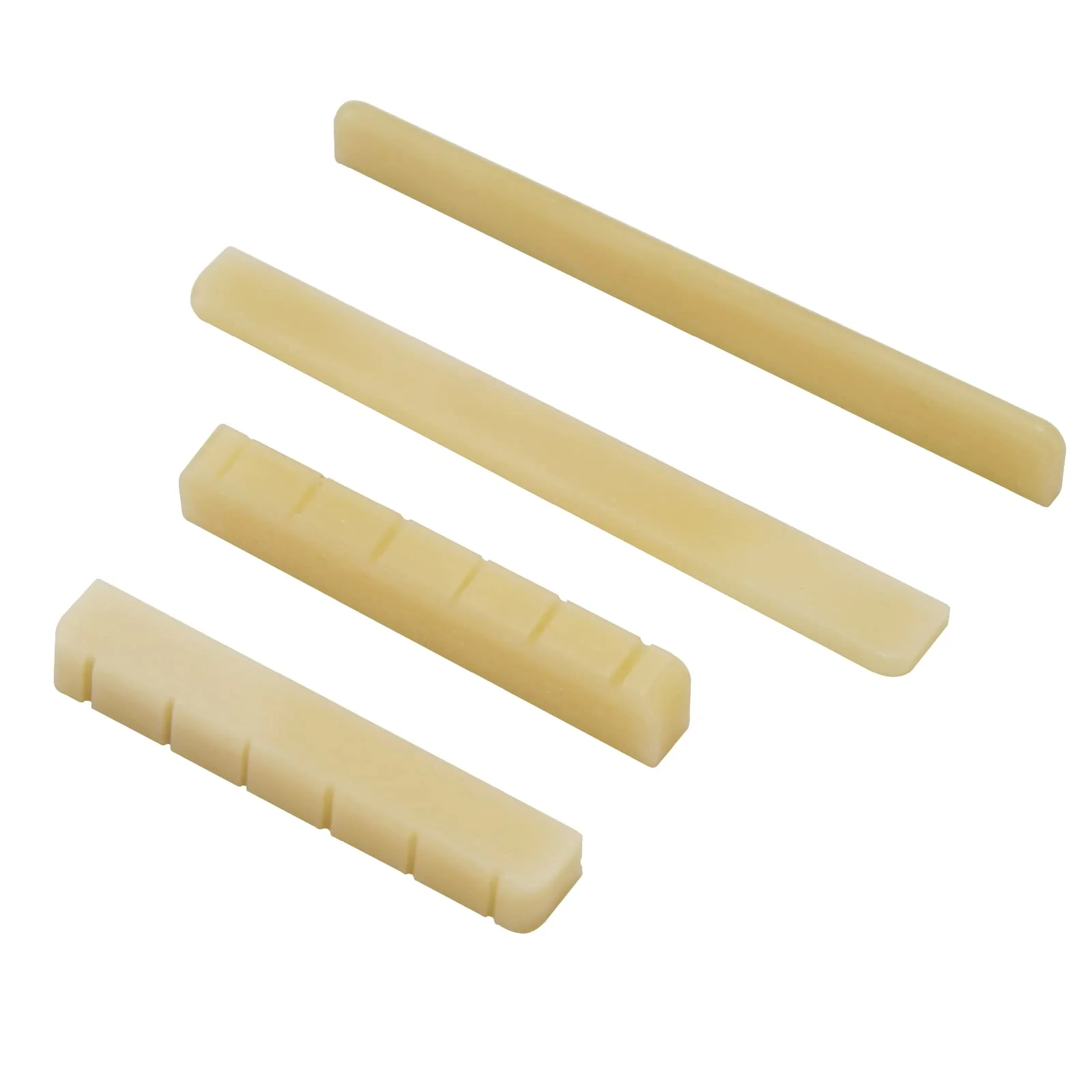 Miwayer Classical Guitar Bridge Unbleached Bone 6 Strings Saddle and Nut Made of Real Natural Bone (Classical Bridges 2 pair) Classical Bridges 2 pair