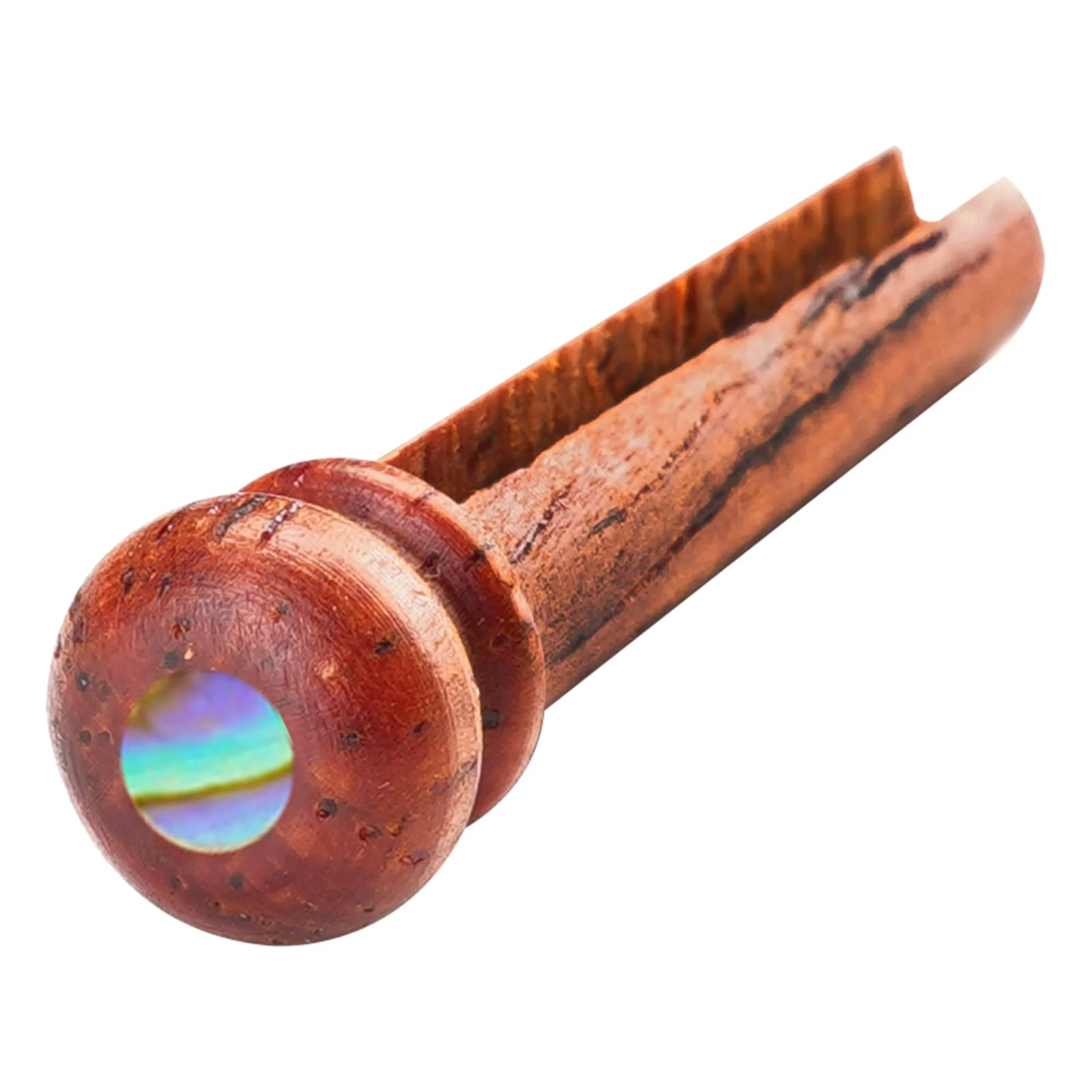 Miwayer Cocobolo Wood Guitar Bridge Pins Replacement Parts Brown for 6 & 12 String Acoustic Guitar (Small Abalone Dot) Small Abalone Dot - Image 2