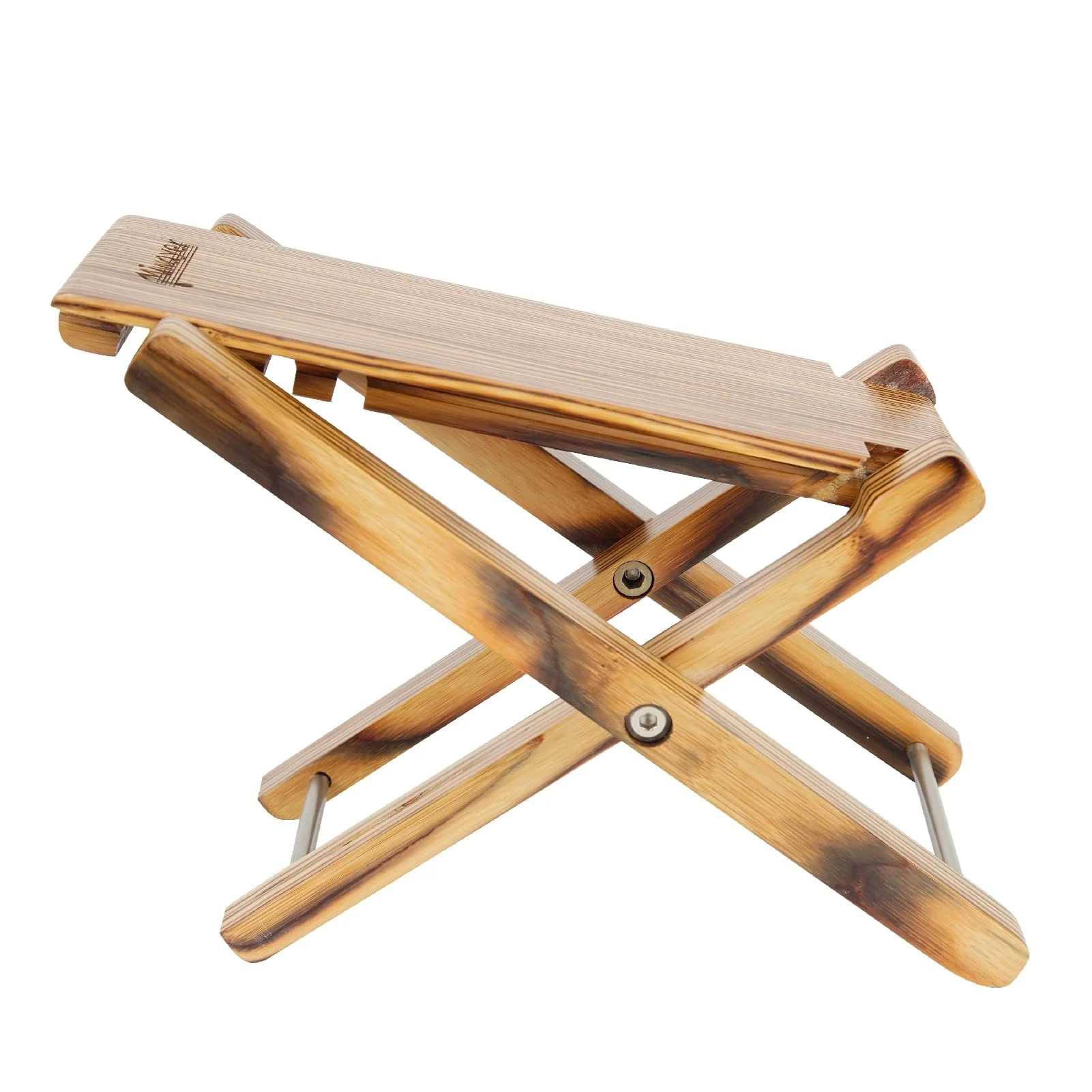 Miwayer Guitar Footstool Bamboo 4 Gears Adjustable Upscale Foot Rest Widen Pedal Foldable Footrest from 4.5'' up to 8'', Accessory for Classical Acoustic Guitar Part (Dark Wood) Dark Wood - Image 2