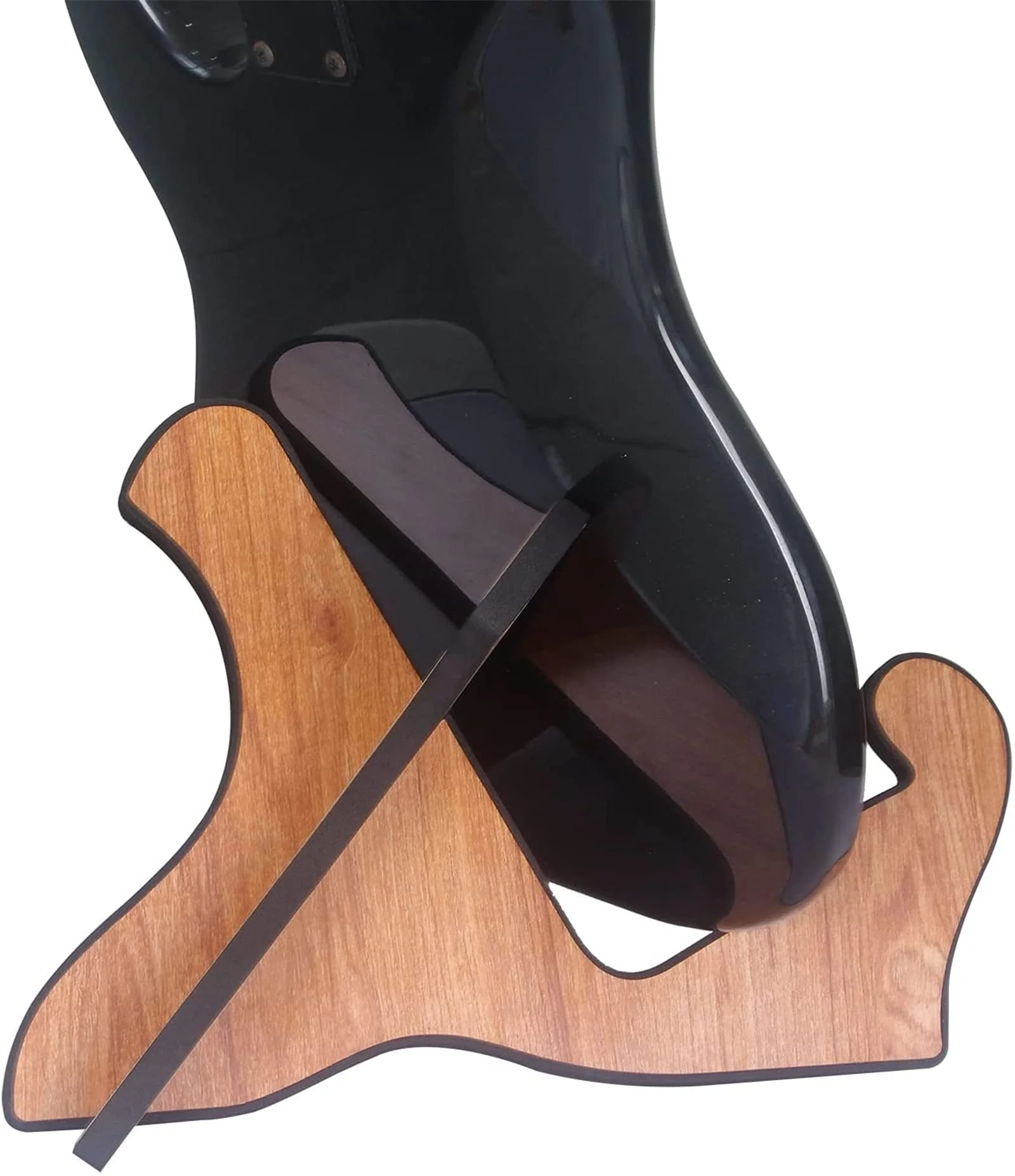 Miwayer Guitar Stand Wood Thickened Universal, with 0.12 Inch Soft Leather Ddge, Safe Non-Slip Portable Stringed Wooden Guitar Rack, Used for Acoustic, Classical, Electric Guitar, Bass Brown - Image 7