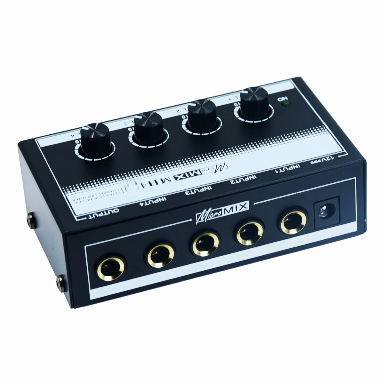 mix electronic organ accompaniment 6.35 ts 6.5 mm jack bass mono Microphone 1/4 inch Guitar mic Professional Sound Mixer Low-Noise Audio Amplifier for Keyboards Musical Instruments