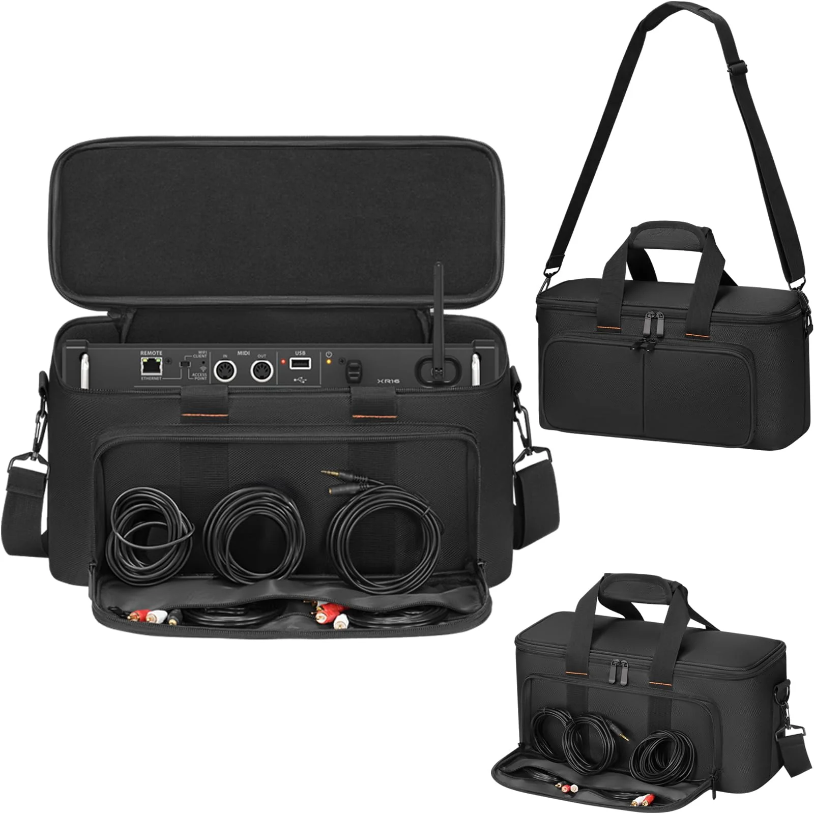 Mixer Carrying Bag Padded Compatible with Behringer X-AIR Series Mixers XR18 XR16 XR12, Mixer Soft Case with Carrying Handle & Shoulder Strap, DJ Gig Bag with Pocket for Mixer & Accessories