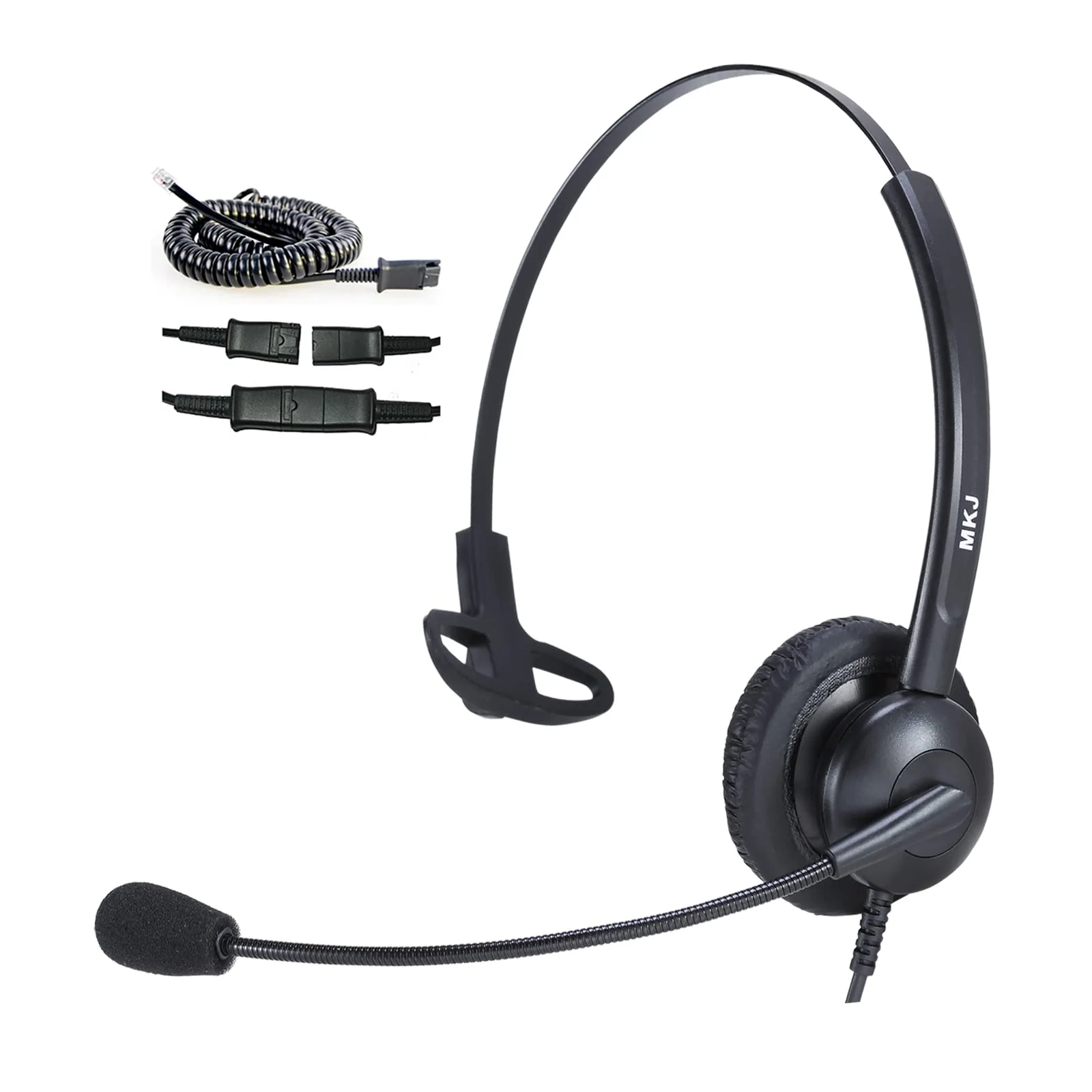 MKJ Cisco Headset Noise Canceling Wired Headphones with Microphone Corded RJ9 Telephone Headset for Cisco Office Phones CP-7821 7940 7942G 7945G 7961G 7962G 7965G 7971G 7975G 8865 9951 Basic Mono Headset