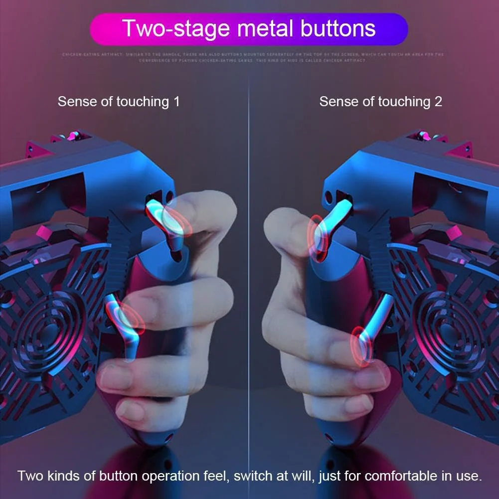 Mobile Game Controller Fast Cooling Phone Gamepad 4 Trigger 6 Finger Operation Grip 4000 mAh Built-in battery Rechargeable for iPhone, Samsung, Oneplus, Pixel, compatible with PUBG CoD Warzone Mobile - Image 5