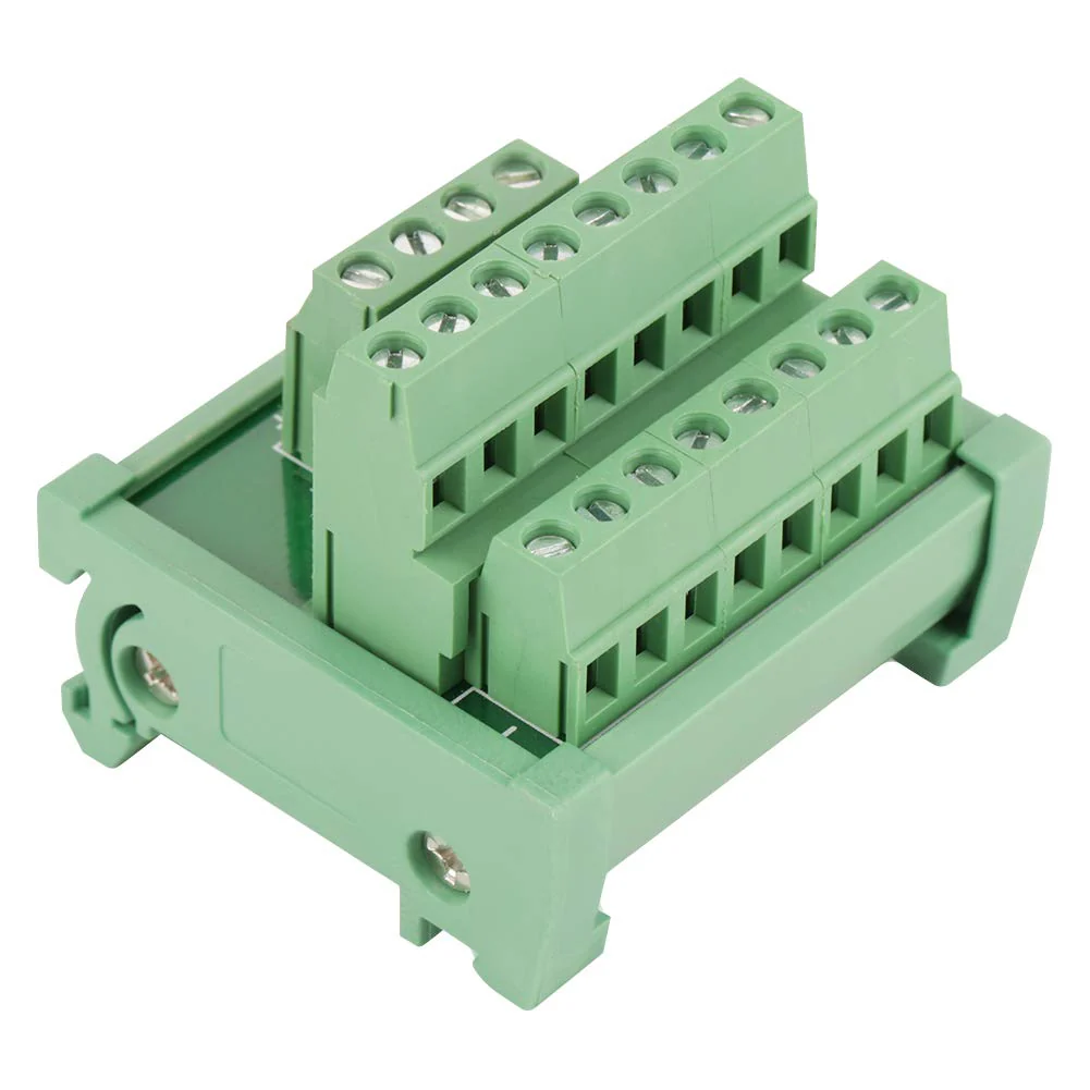 Module Board 2 in 8 Pin Module Breakout Board DIN Rail and Panel Mount Power Distribution