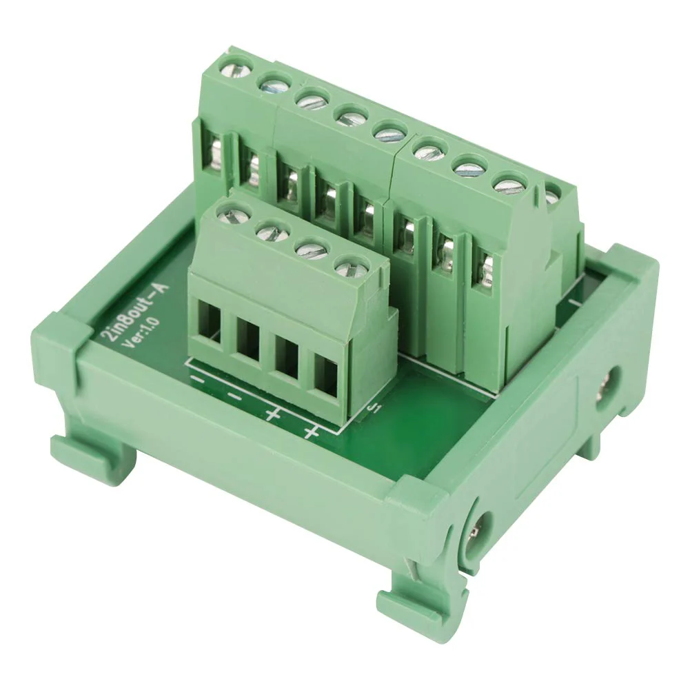 Module Board 2 in 8 Pin Module Breakout Board DIN Rail and Panel Mount Power Distribution - Image 2