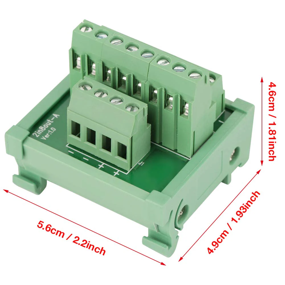 Module Board 2 in 8 Pin Module Breakout Board DIN Rail and Panel Mount Power Distribution - Image 9
