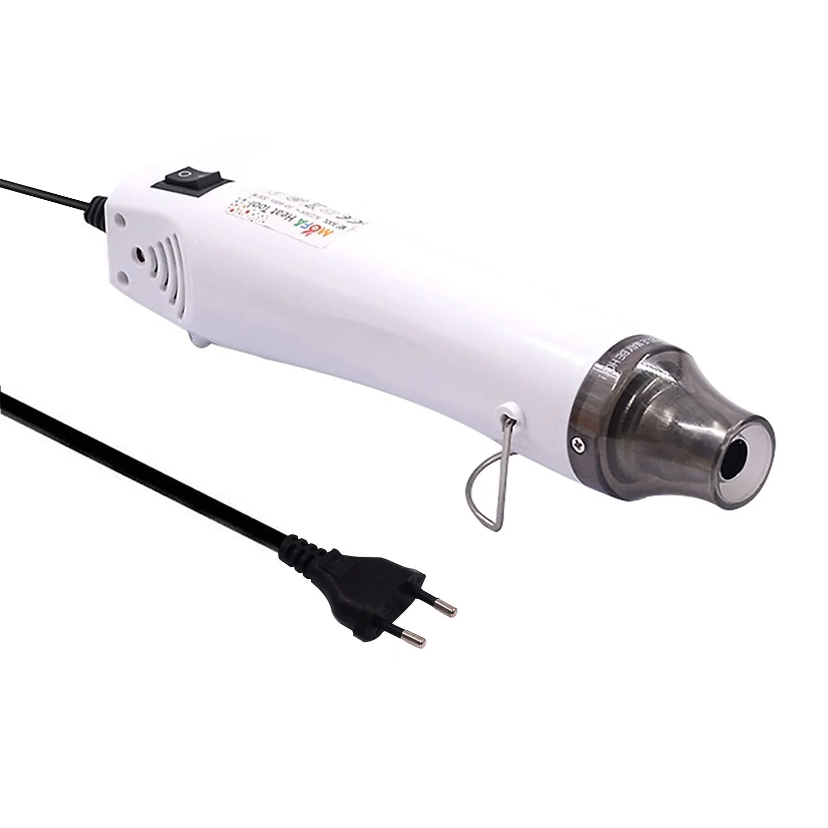 mofa Mini Heat Gun Electric 300 W Mini Shrink Heat Tool Embossing Heat Tool Mini Hot Air Gun DIY Tool (White) White