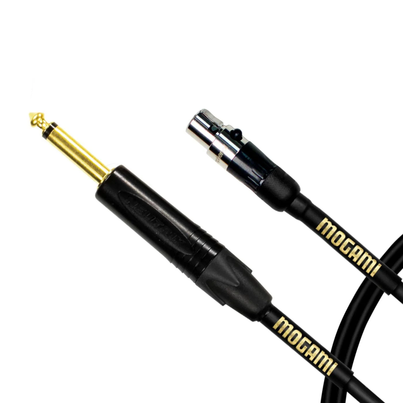 Mogami Gold BPSH TS-30 Belt Pack Instrument Cable for Wireless Instrument Systems, 1/4" TS Male Plug to Mini XLR-Female 4-Pin, Straight Connectors, 30 Inch