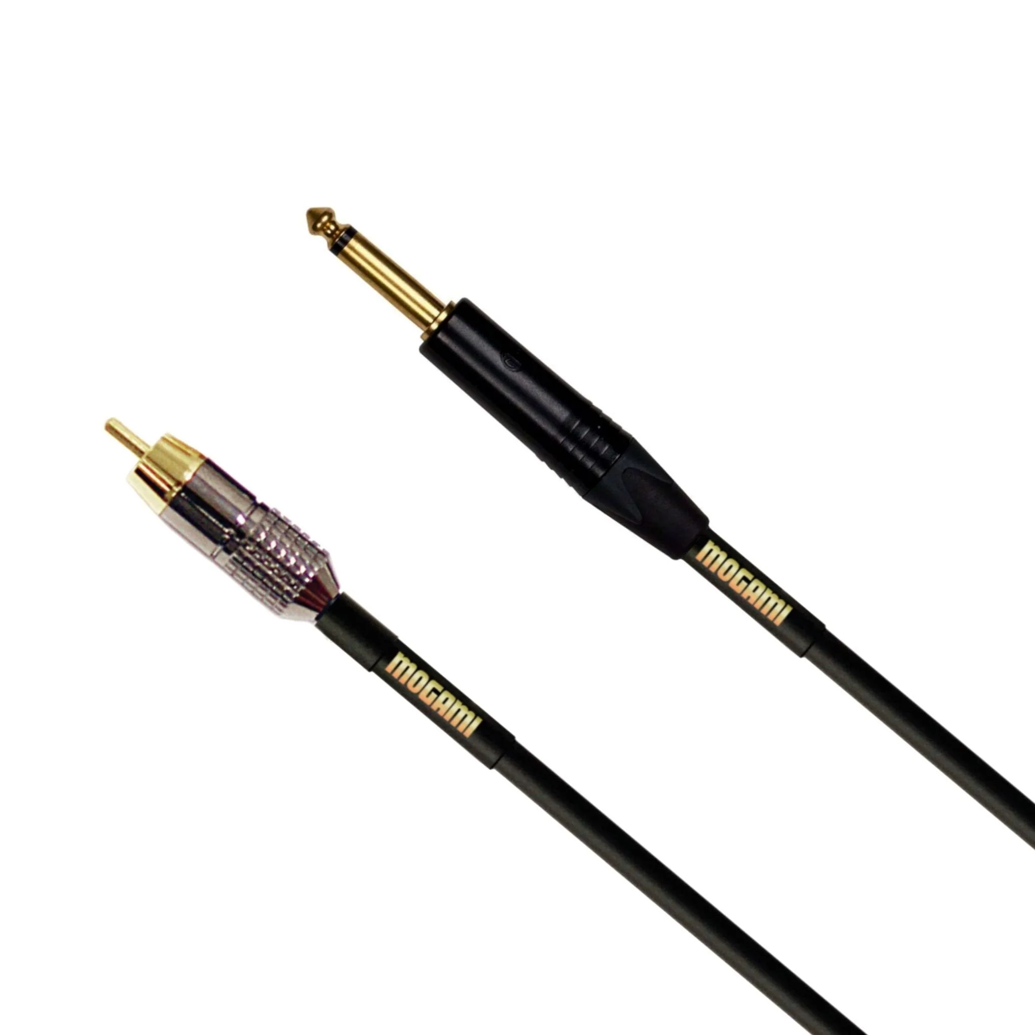 Mogami GOLD TS-RCA-06 Unbalanced Audio Adapter Cable, 1/4" TS Male Plug and RCA Male Plug, Gold Contacts, Straight Connectors, 6 Foot