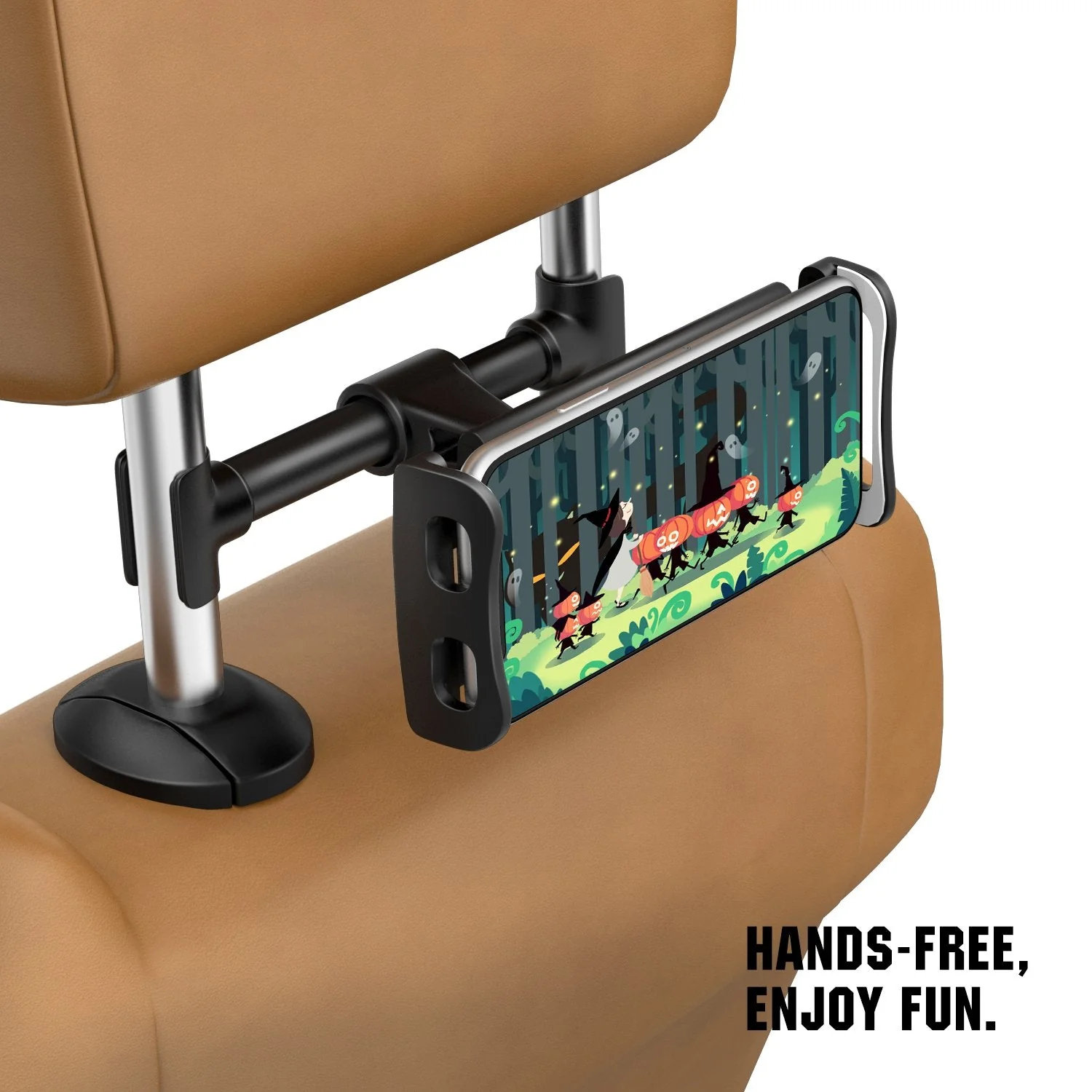 MoKo Headrest Phone/Tablet Car Mount, Adjustable Tablet Holder for 4-11" Devices, Fit with 12 Pro Max / 12 Mini/ 11 Pro Max, iPhone SE, iPad Pro 11, Air 4 3, iPad 7th 8th 10.2, Galaxy S20 6.2" - Black - Image 7