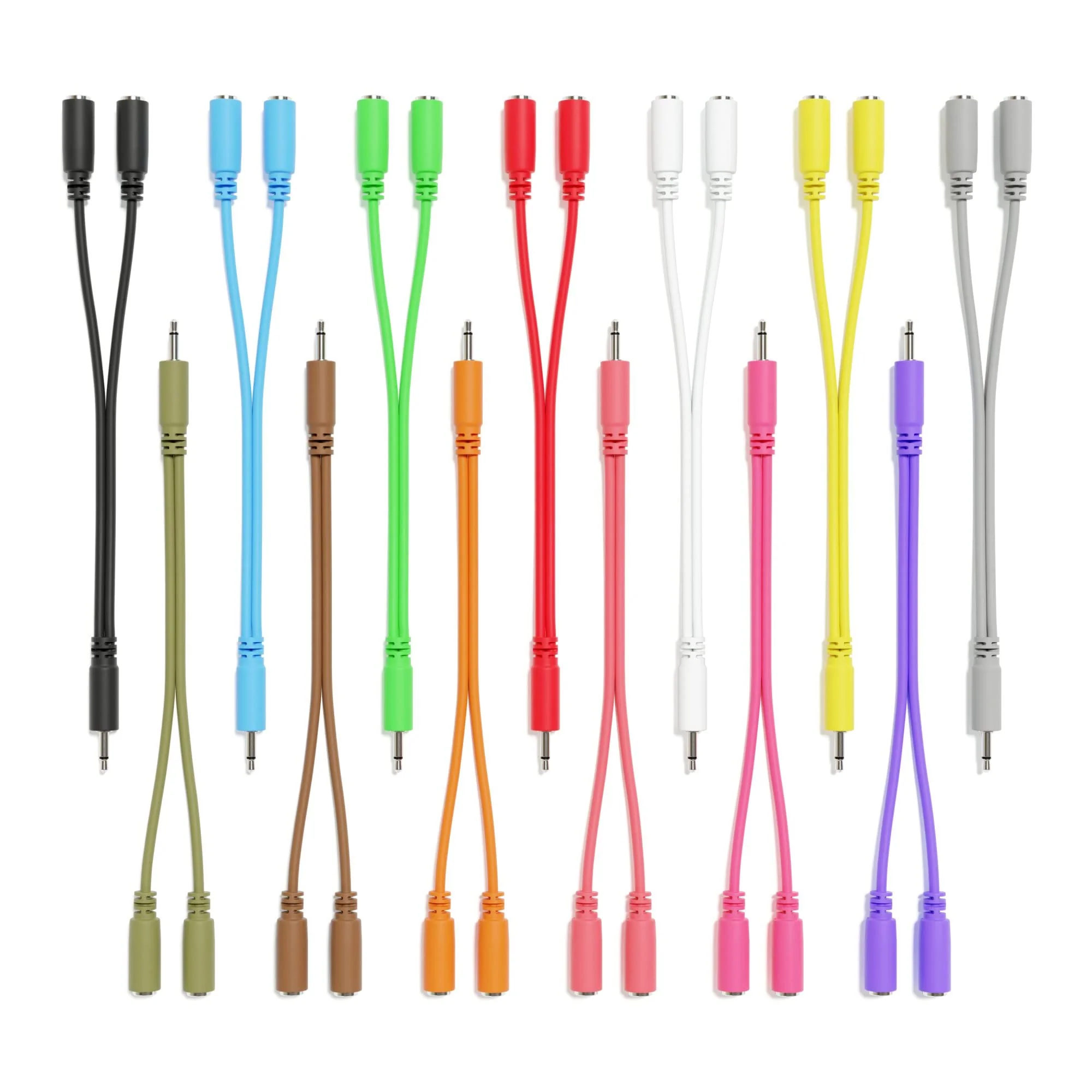 Mono Splitter Y Patch Cables - TS 3.5mm 1/8" Eurorack Synth Synthesizer [13-Pack] 13-Pack